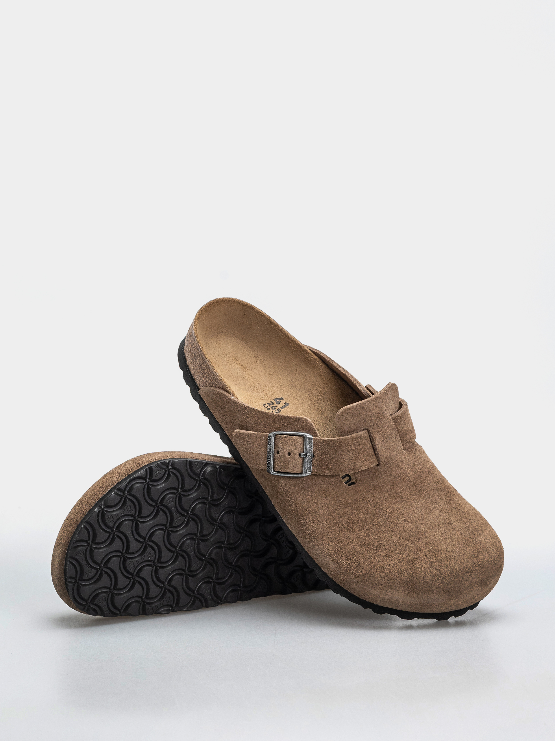Klapki Birkenstock Boston Suede Leather Regular (dark tea)