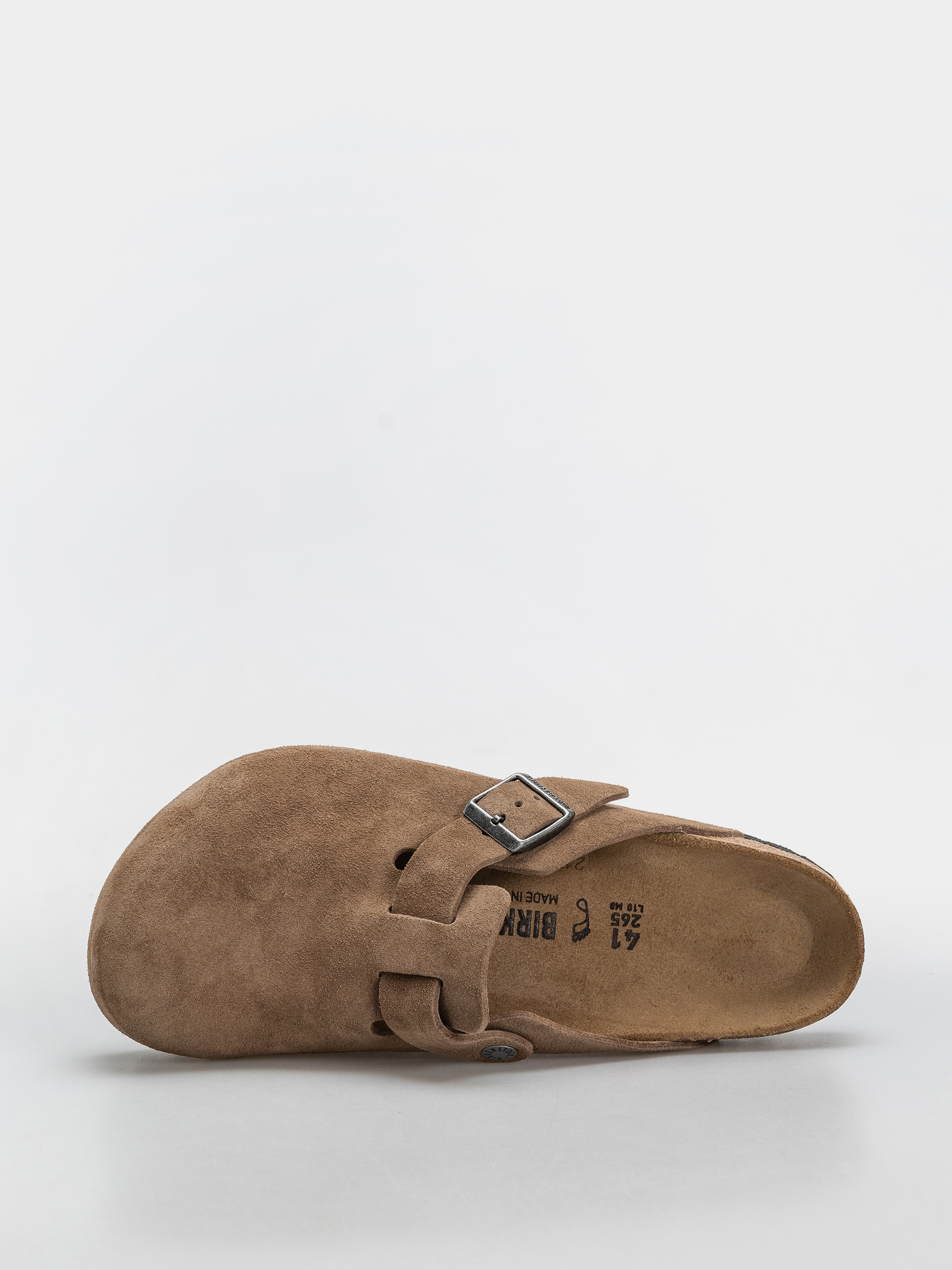Klapki Birkenstock Boston Suede Leather Regular (dark tea)
