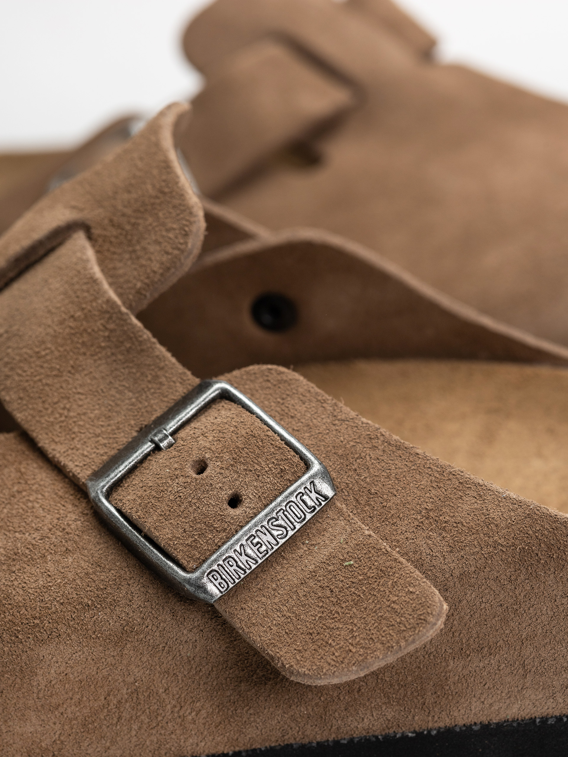 Klapki Birkenstock Boston Suede Leather Regular (dark tea)