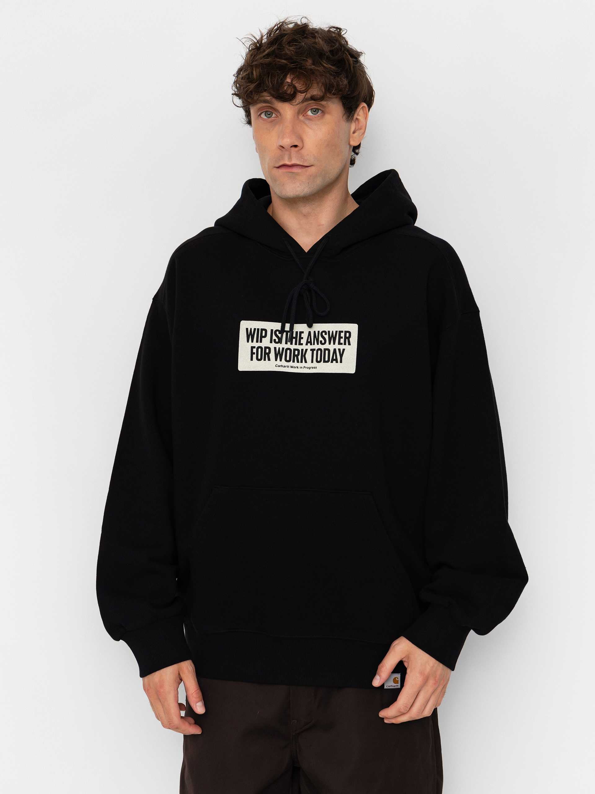 Bluza z kapturem Carhartt WIP Bumper Sticker HD (black)