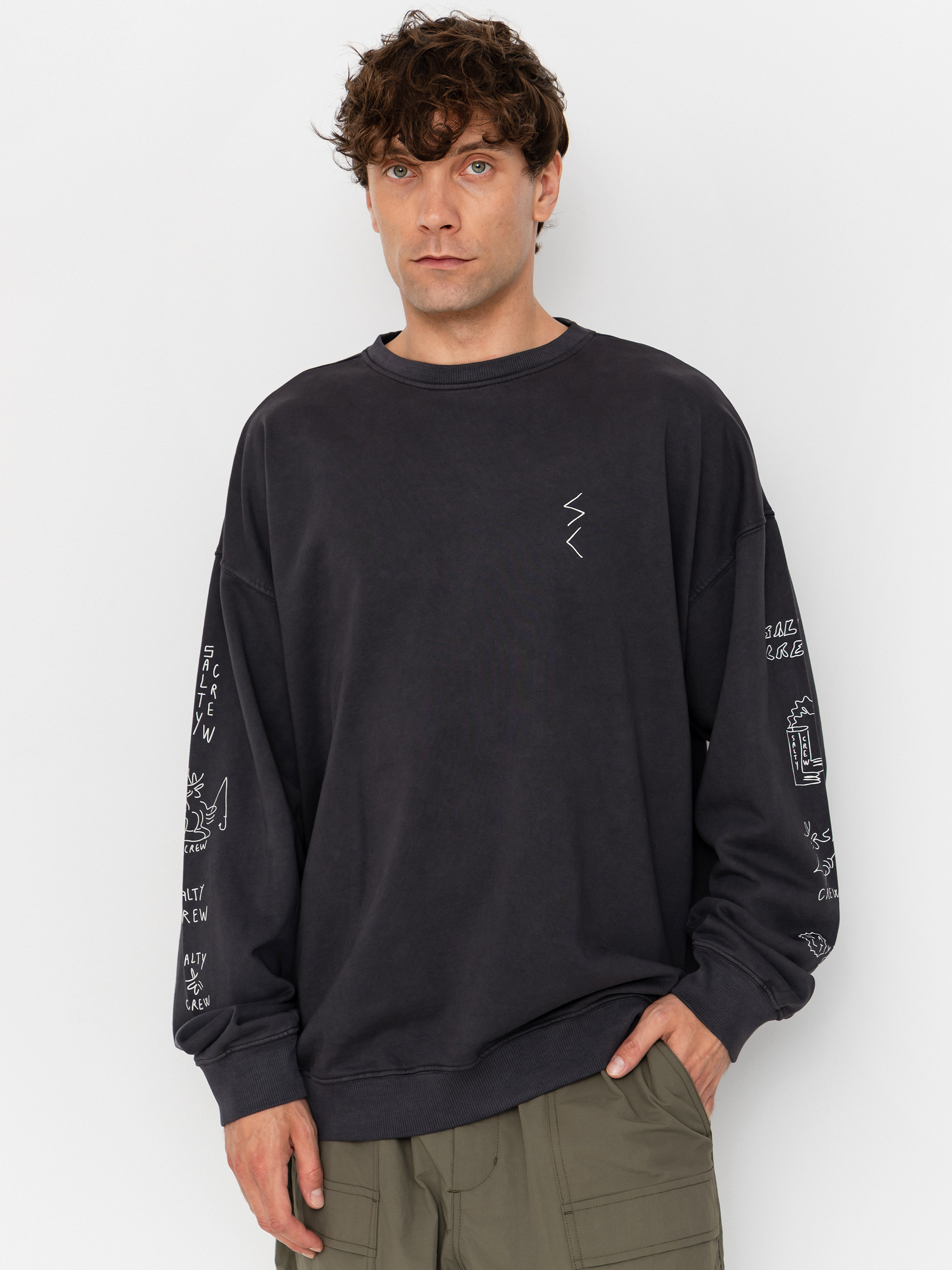 Bluza Salty Crew Reel Lb Crewneck (pirate black)