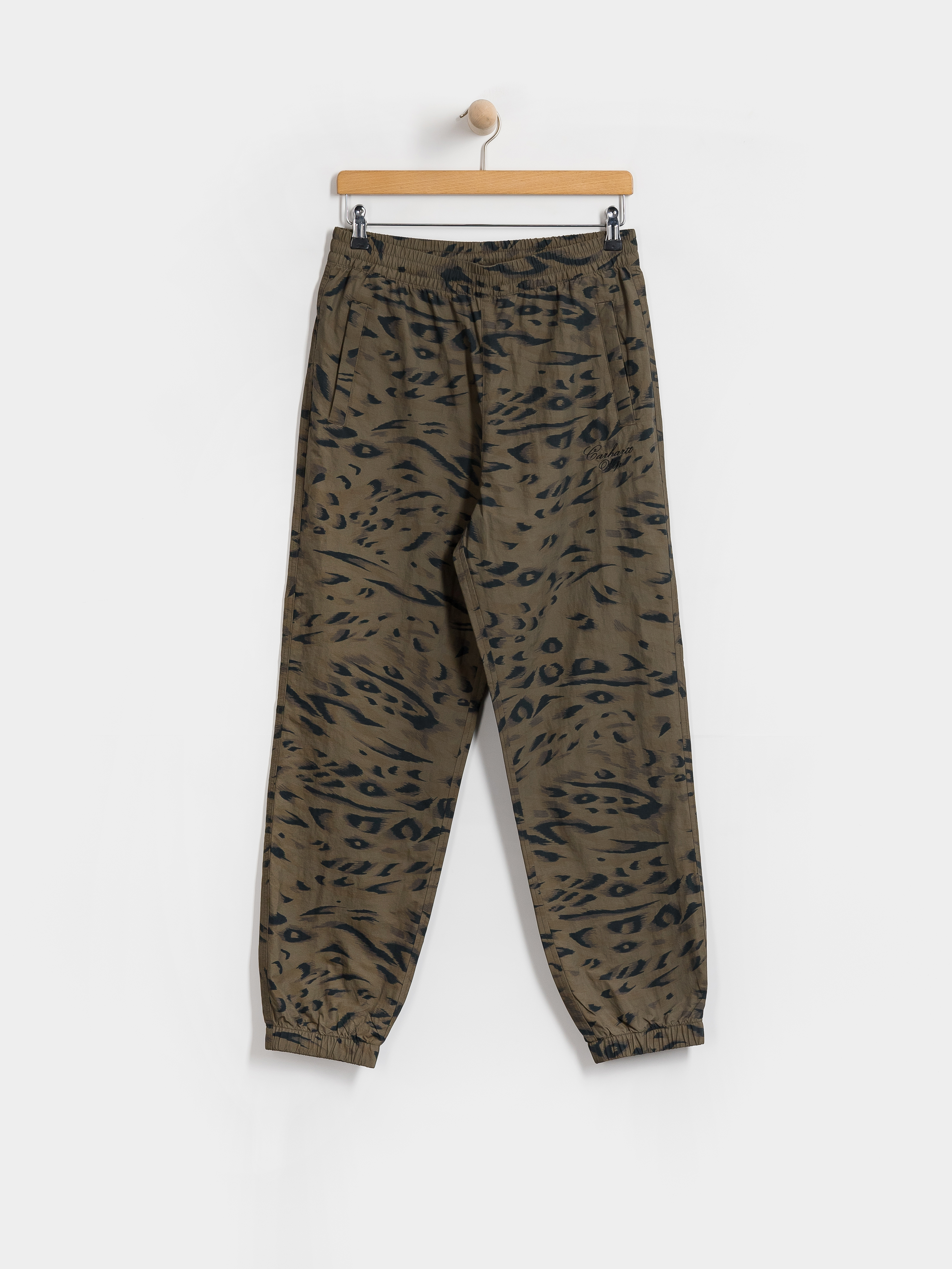 Spodnie Carhartt WIP Travon Wmn (duck feather print cypress/black)