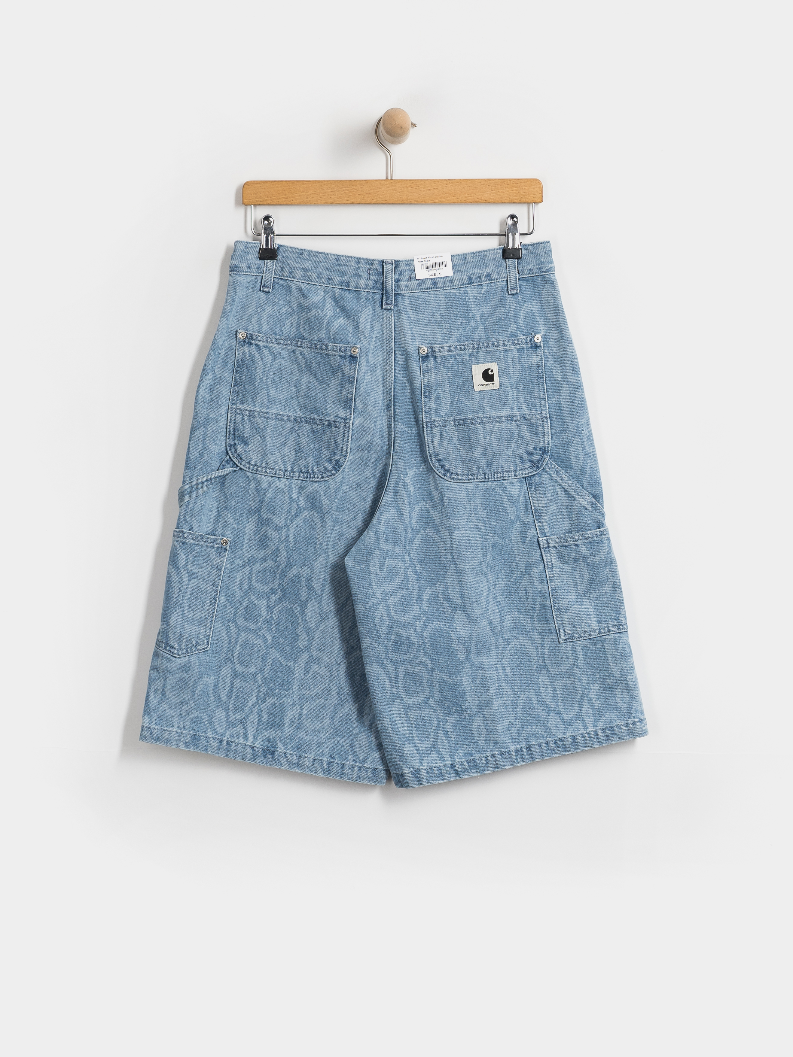 Szorty Carhartt WIP Snake Nixon Double Knee Wmn (snake camo blue)