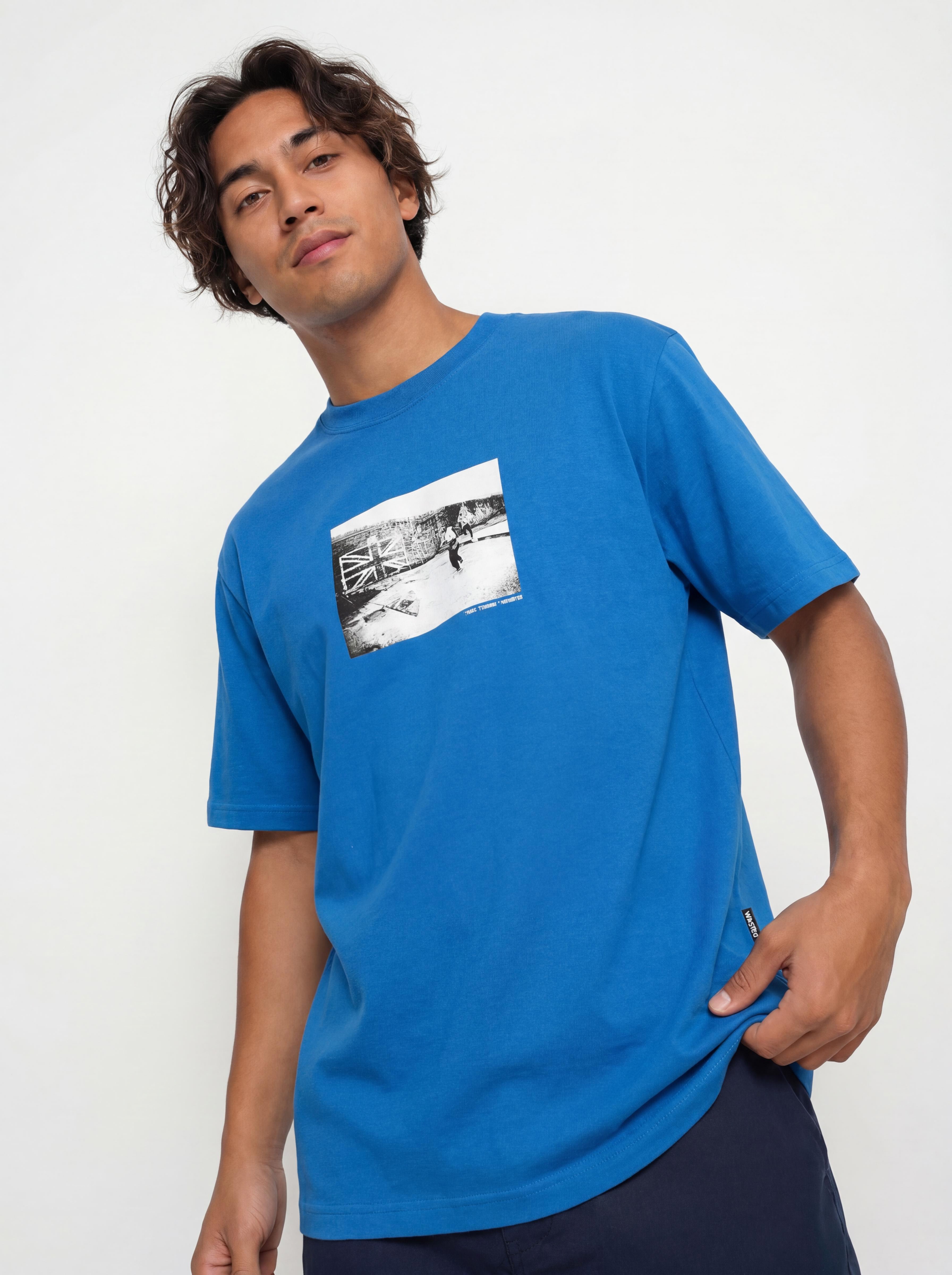 T-shirt Wasted Paris Happy When It Rains (arena blue)