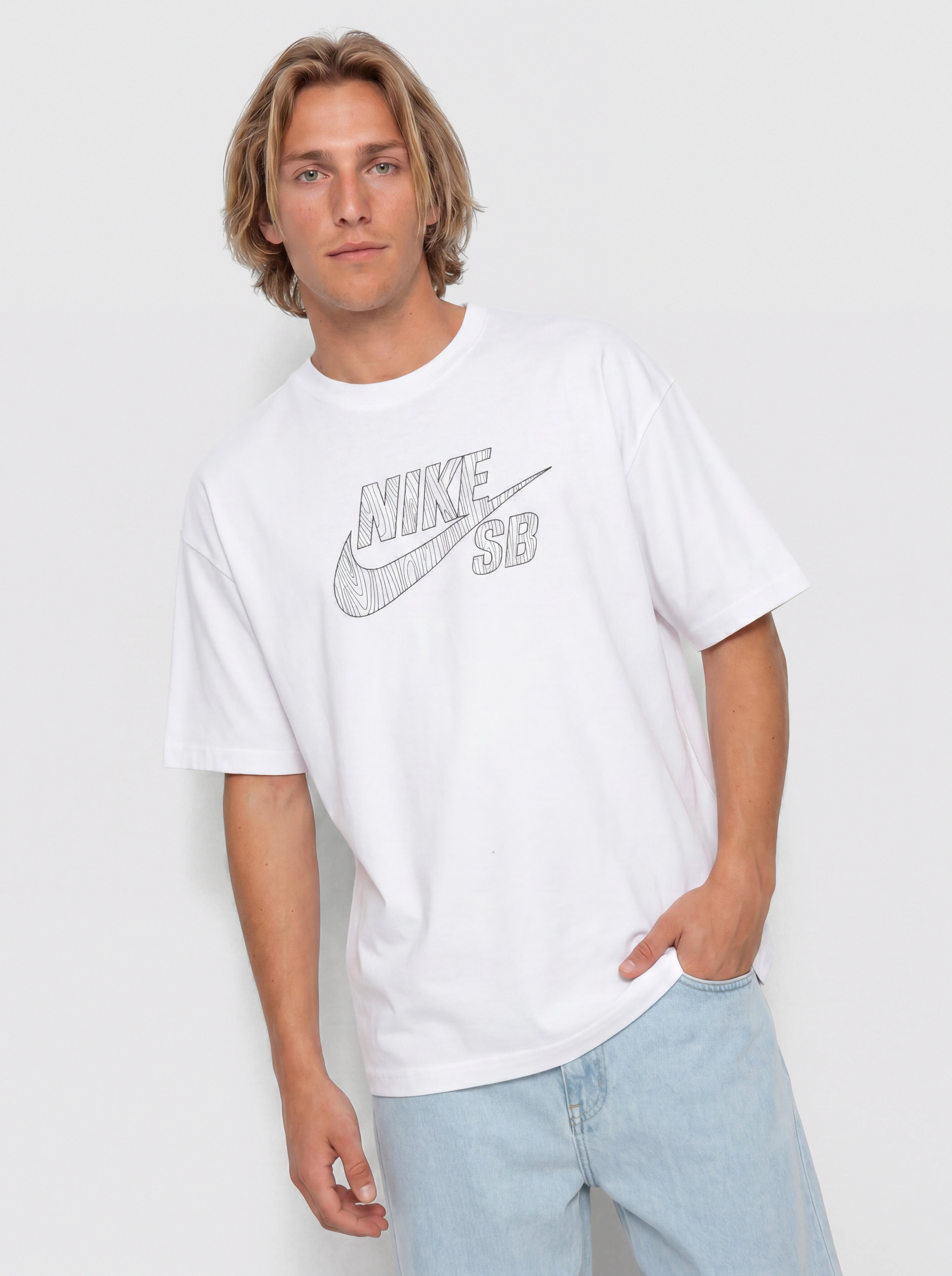T-shirt Nike SB Logo SB (white/black)