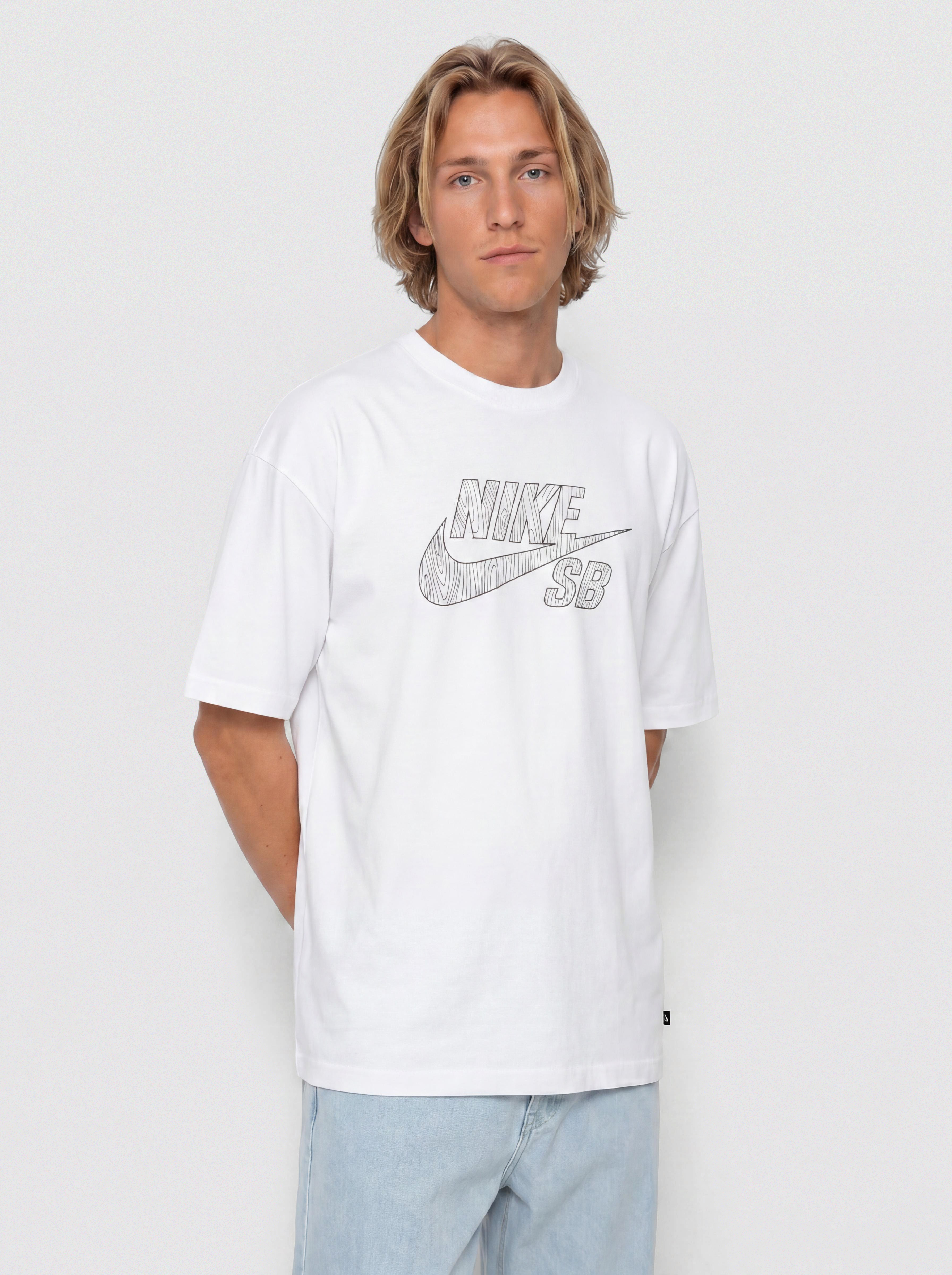 T-shirt Nike SB Logo SB (white/black)
