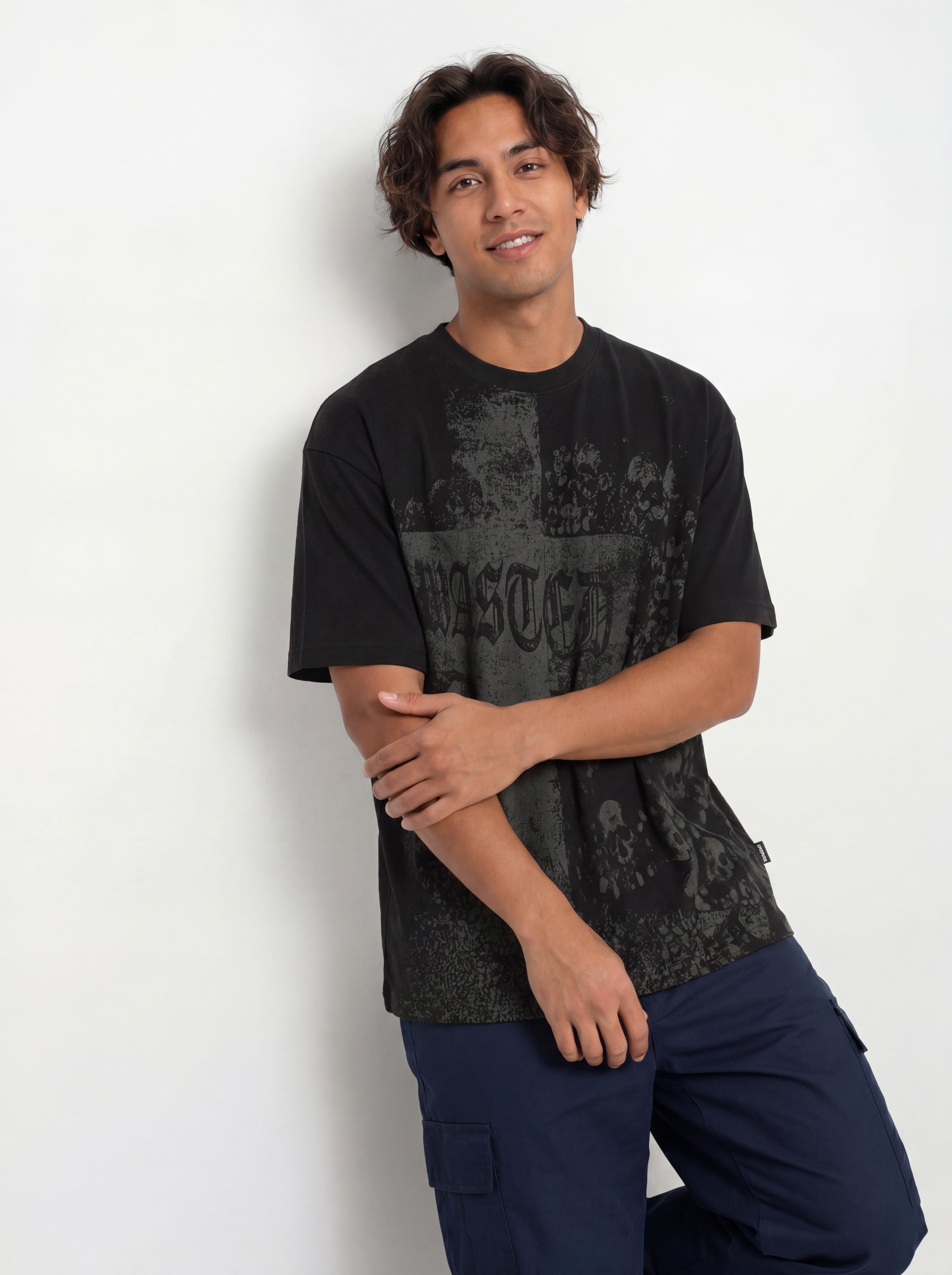 T-shirt Wasted Paris Catacombs Boxy (faded black)