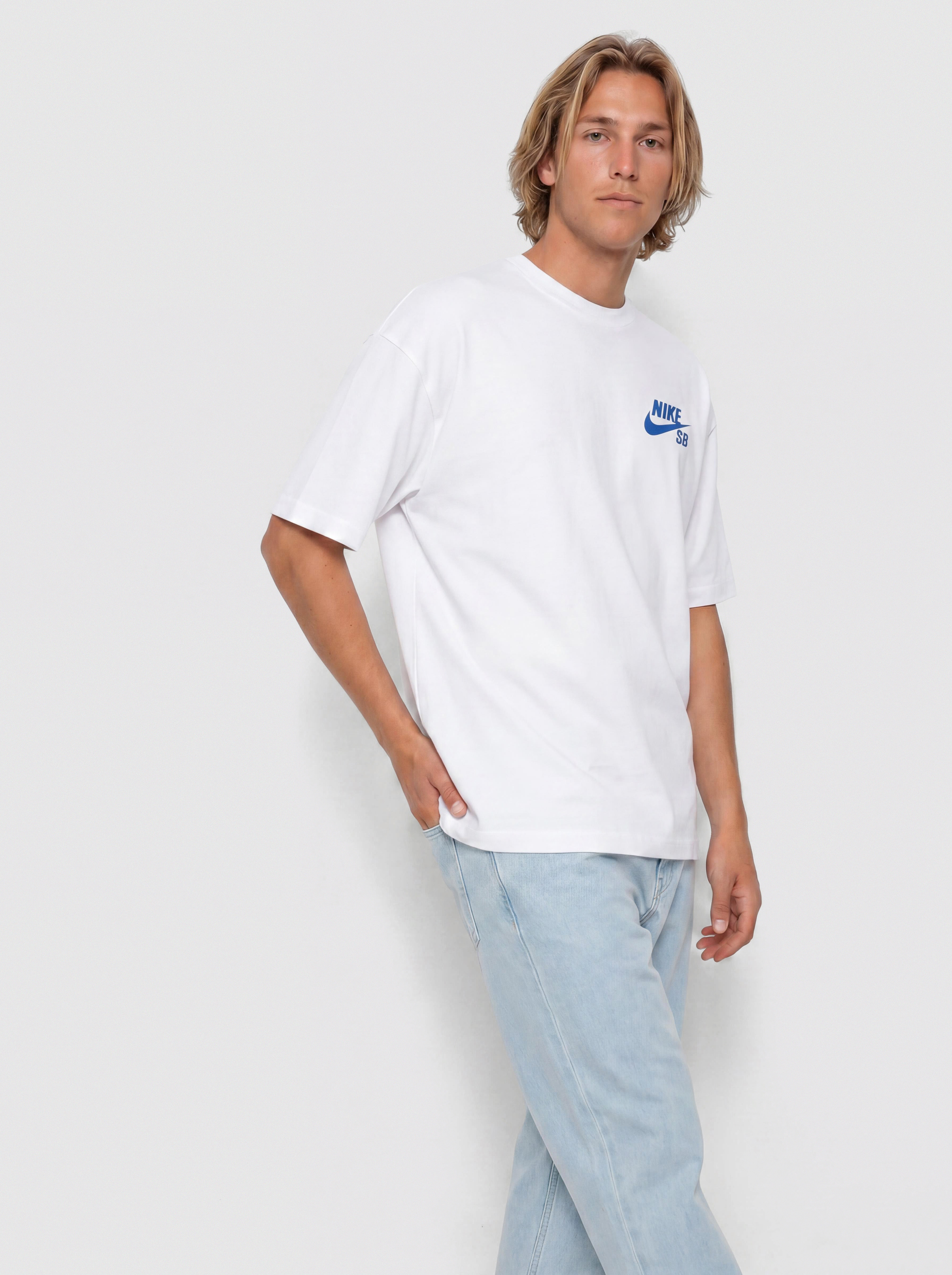T-shirt Nike SB Logo (white/game royal)
