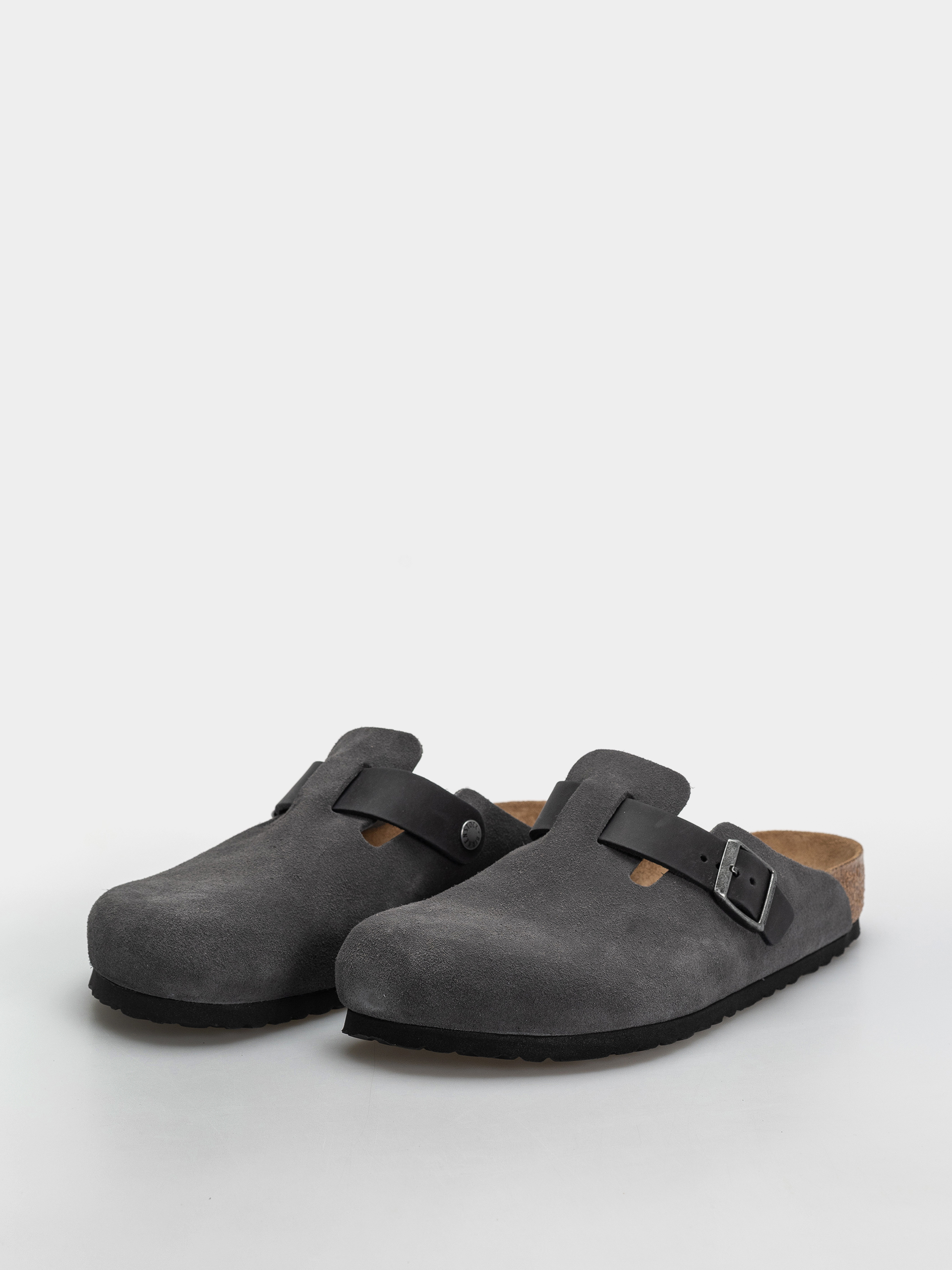 Klapki Birkenstock Boston Mixed Leather Regular (charcoal)