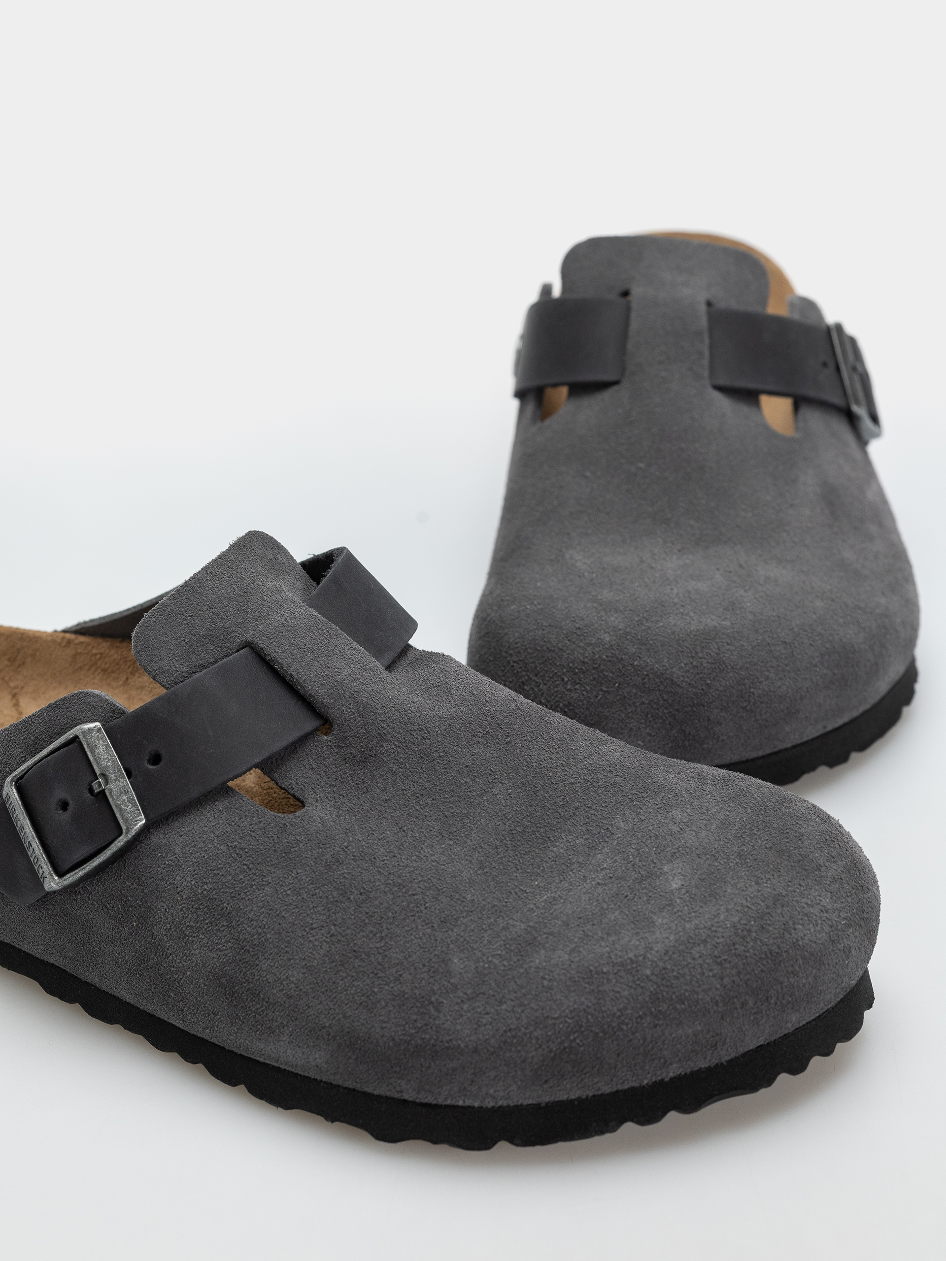 Klapki Birkenstock Boston Mixed Leather Regular (charcoal)