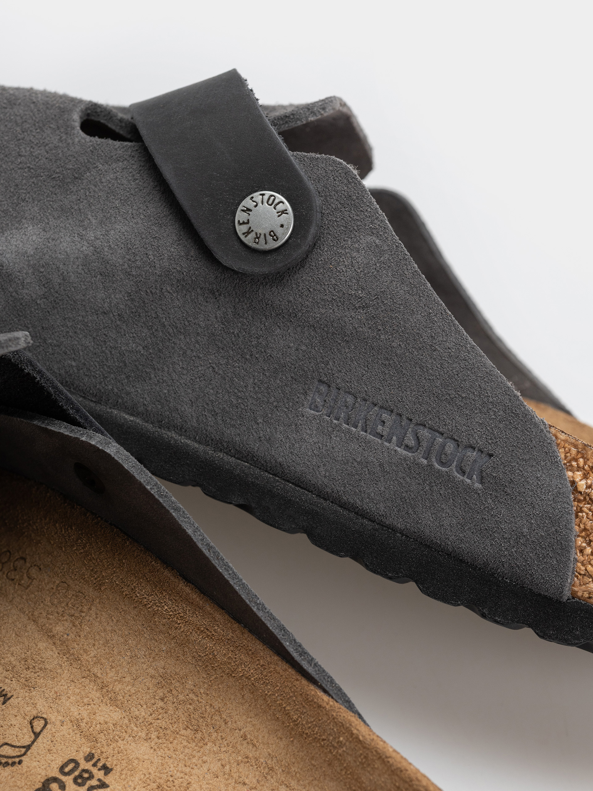 Klapki Birkenstock Boston Mixed Leather Regular (charcoal)