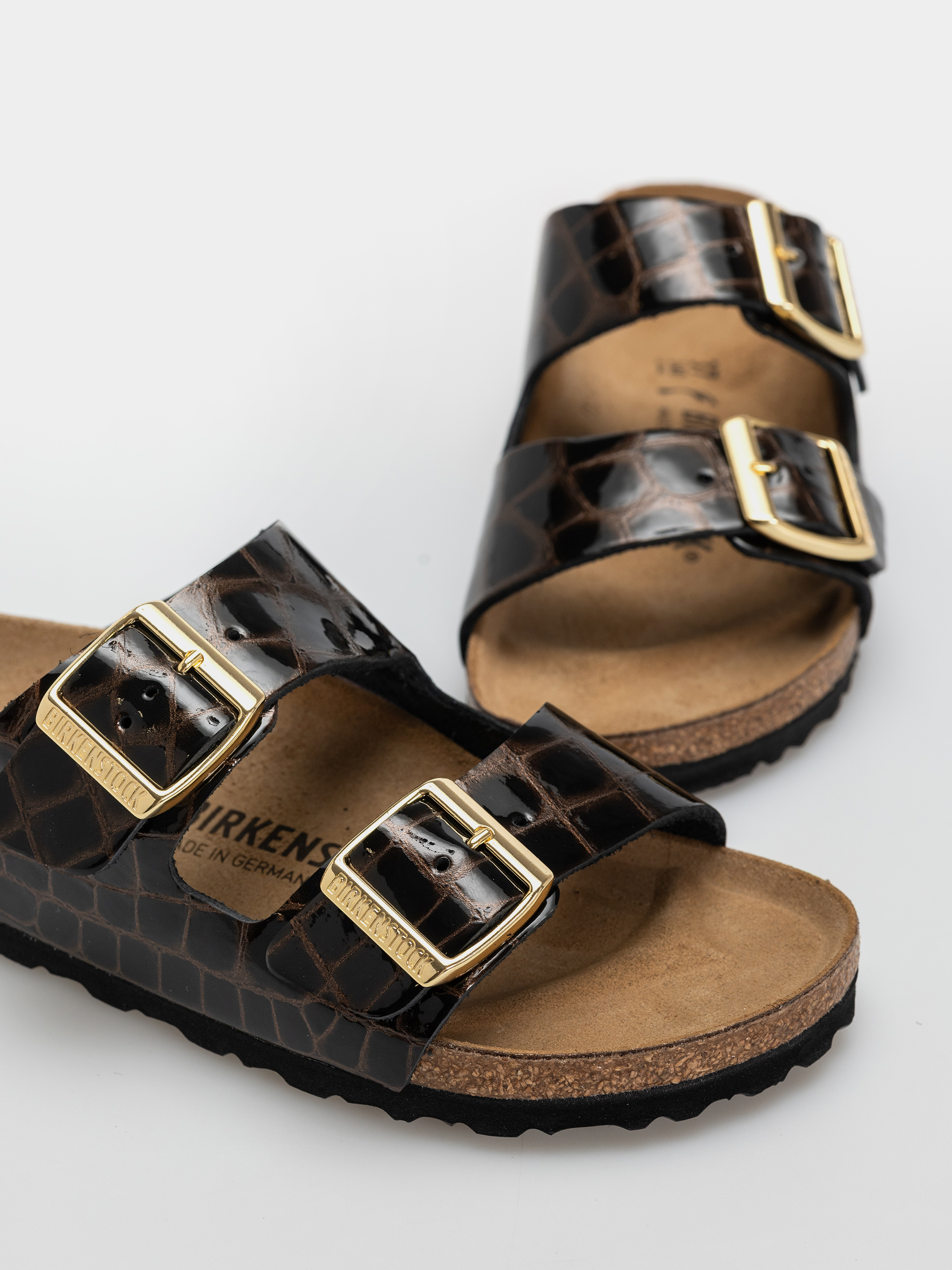Klapki Birkenstock Arizona Leather Narrow Wmn (emboss leather black)