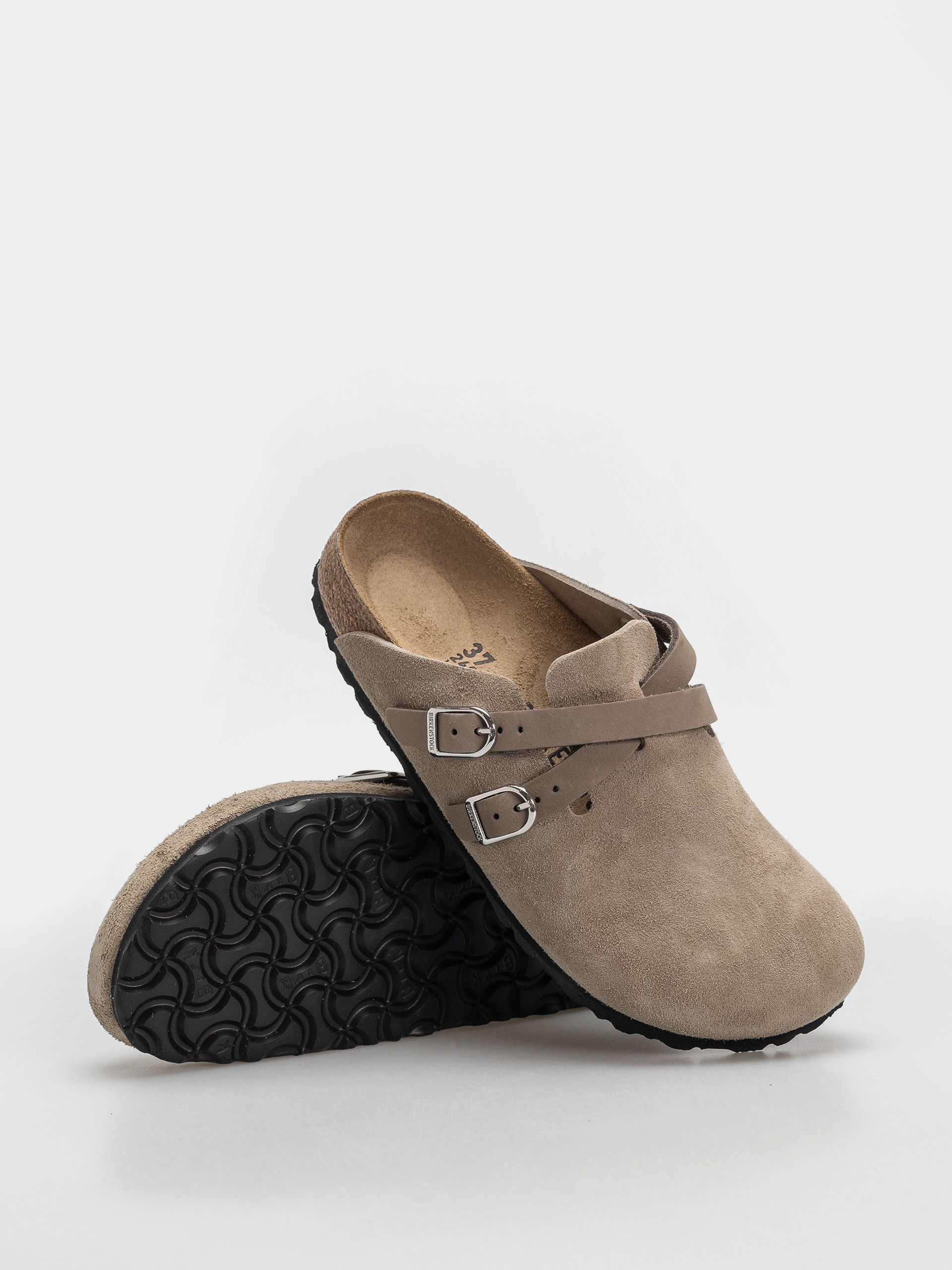 Klapki Birkenstock Blair Suede Leather Narrow Wmn (taupe)