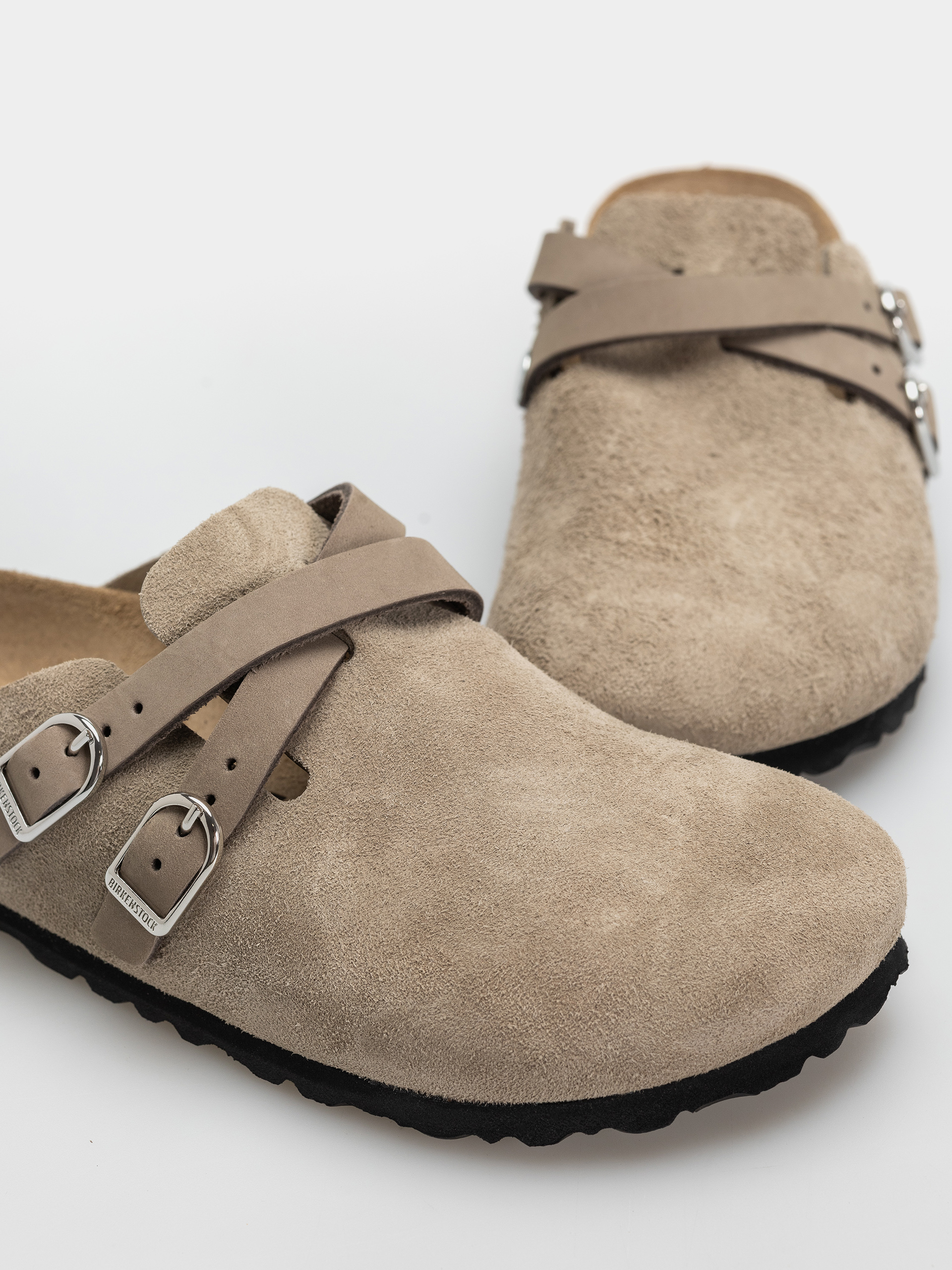 Klapki Birkenstock Blair Suede Leather Narrow Wmn (taupe)