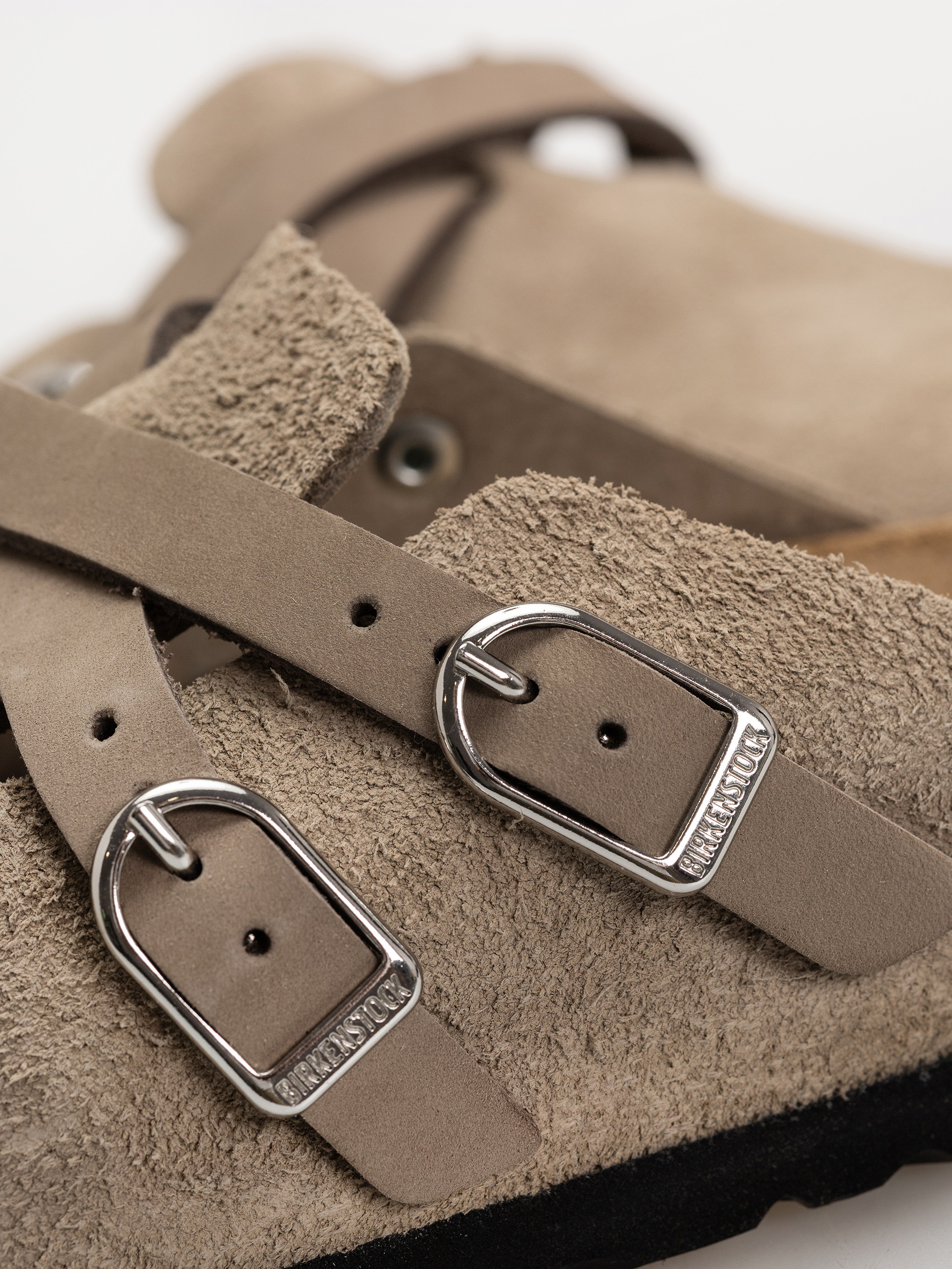 Klapki Birkenstock Blair Suede Leather Narrow Wmn (taupe)