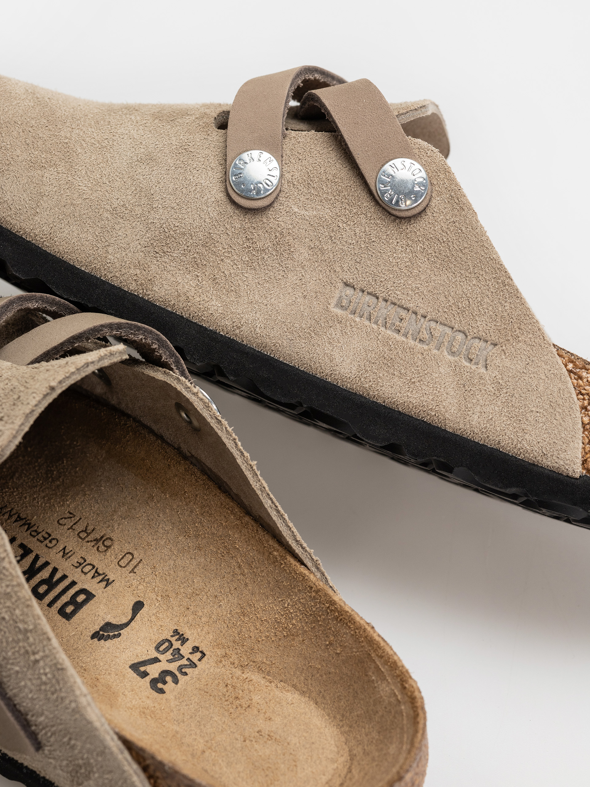 Klapki Birkenstock Blair Suede Leather Narrow Wmn (taupe)