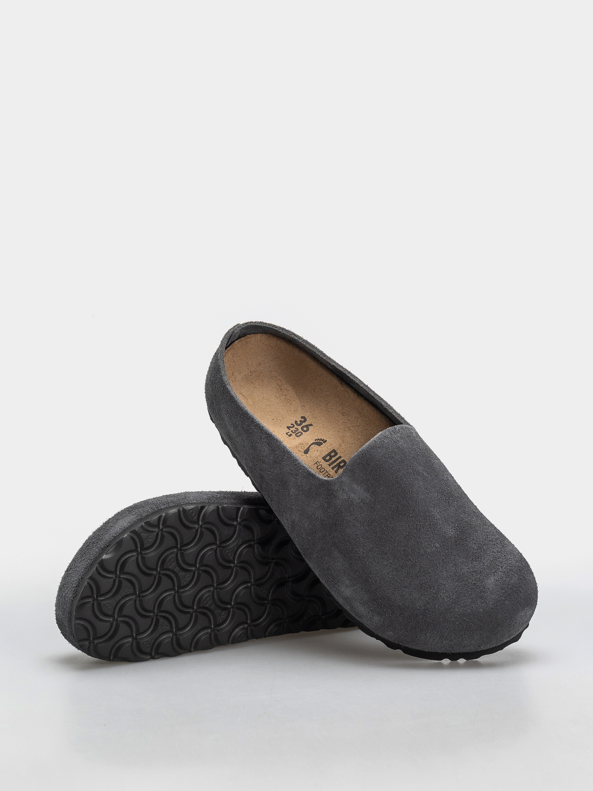 Klapki Birkenstock Amsterdam Wrapped Suede Leather Narrow (charcoal)
