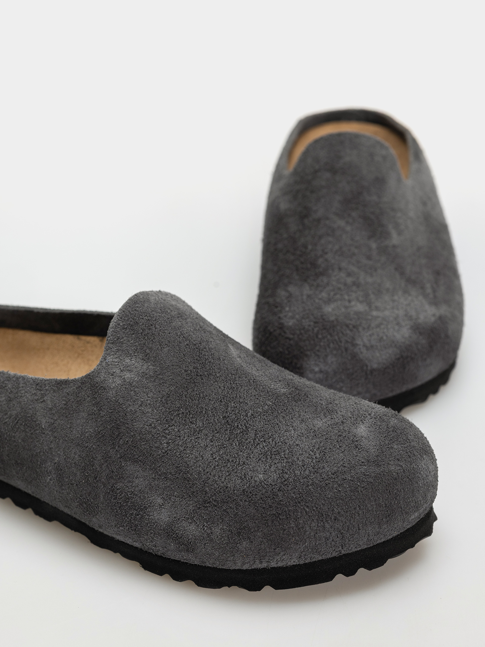 Klapki Birkenstock Amsterdam Wrapped Suede Leather Narrow (charcoal)