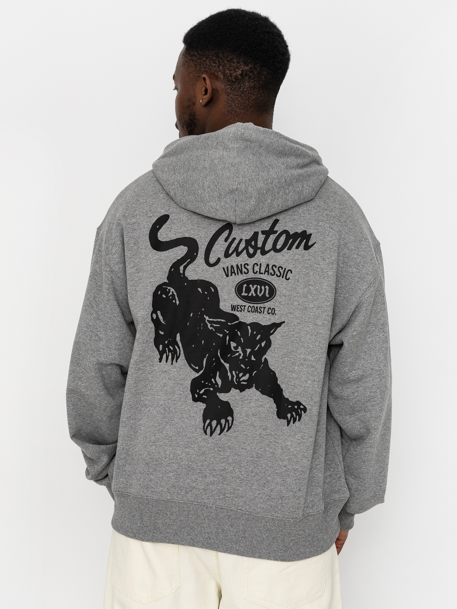 Bluza z kapturem Vans Custom Cat HD (cement heather)