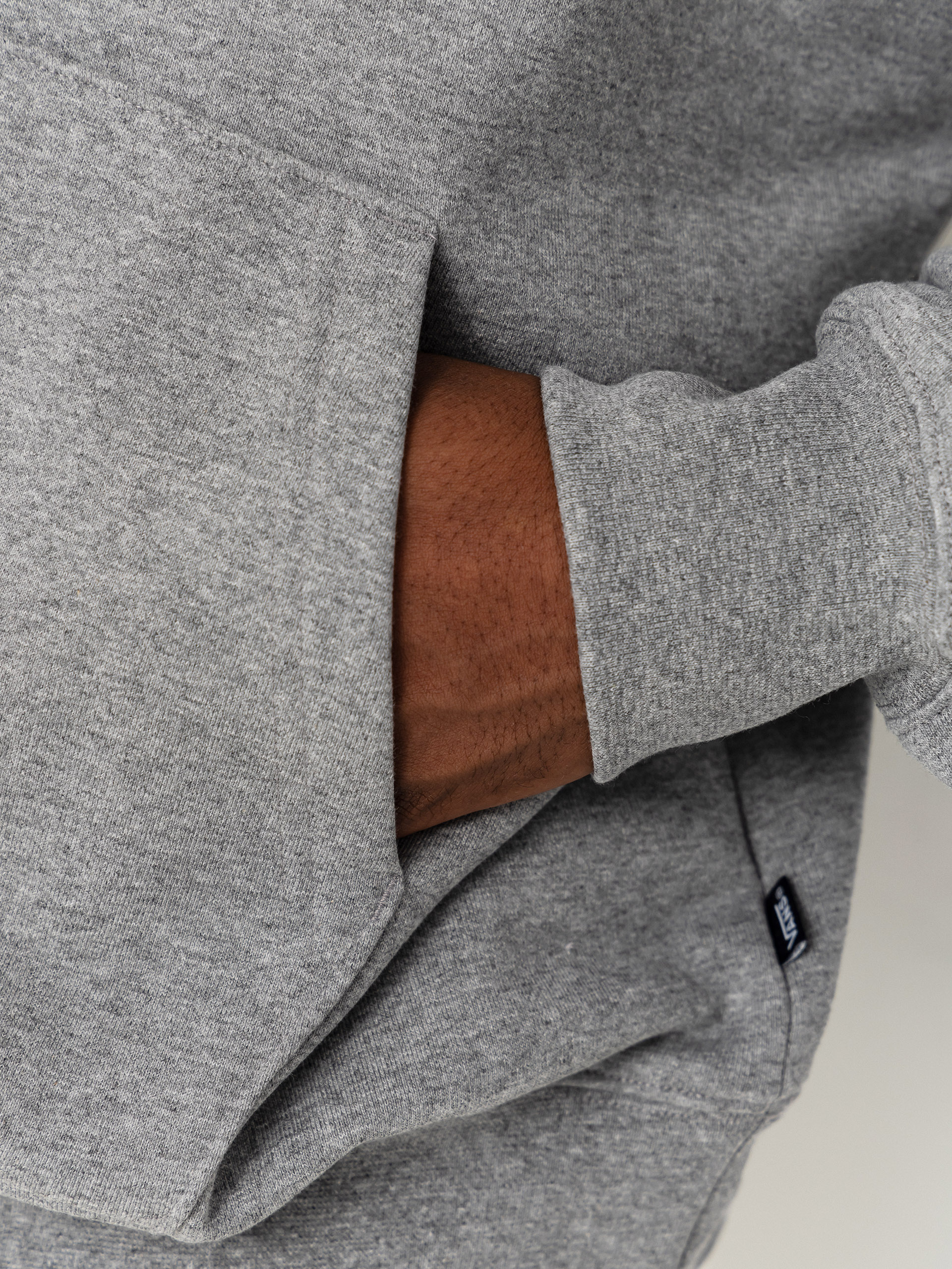 Bluza z kapturem Vans Left Chest II HD (cement heather)