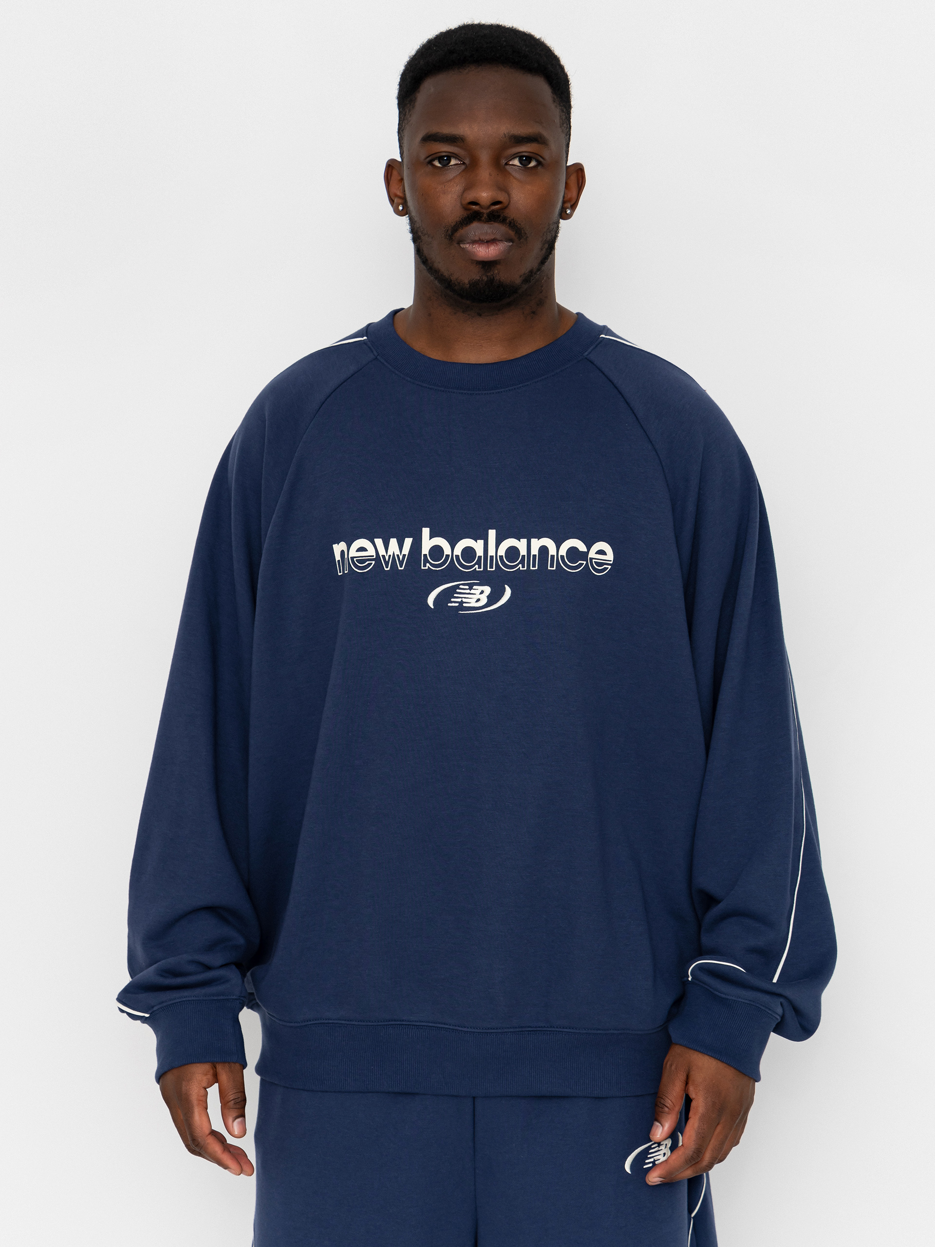 Bluza New Balance Trackside French Terry (navy)
