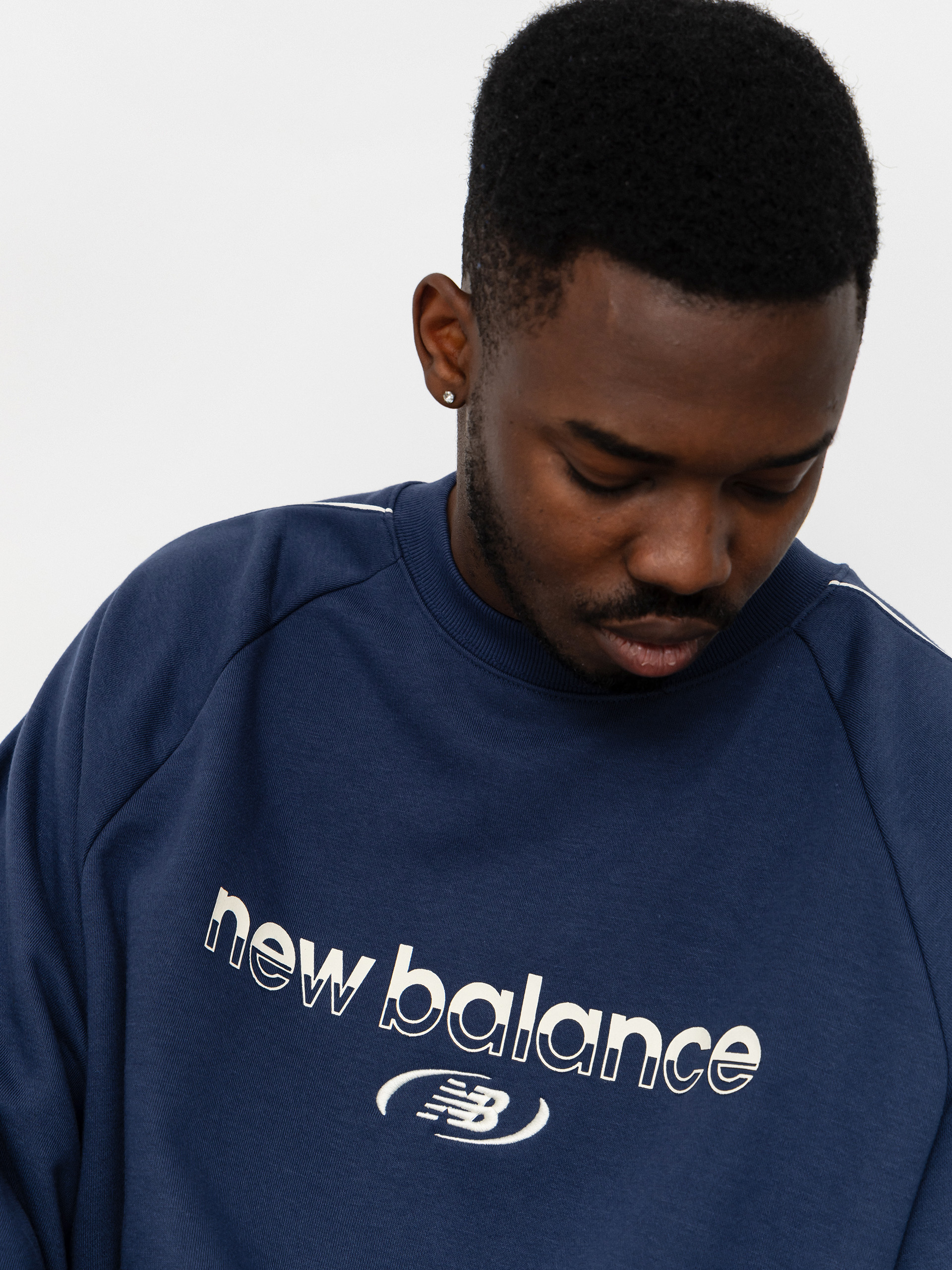 Bluza New Balance Trackside French Terry (navy)