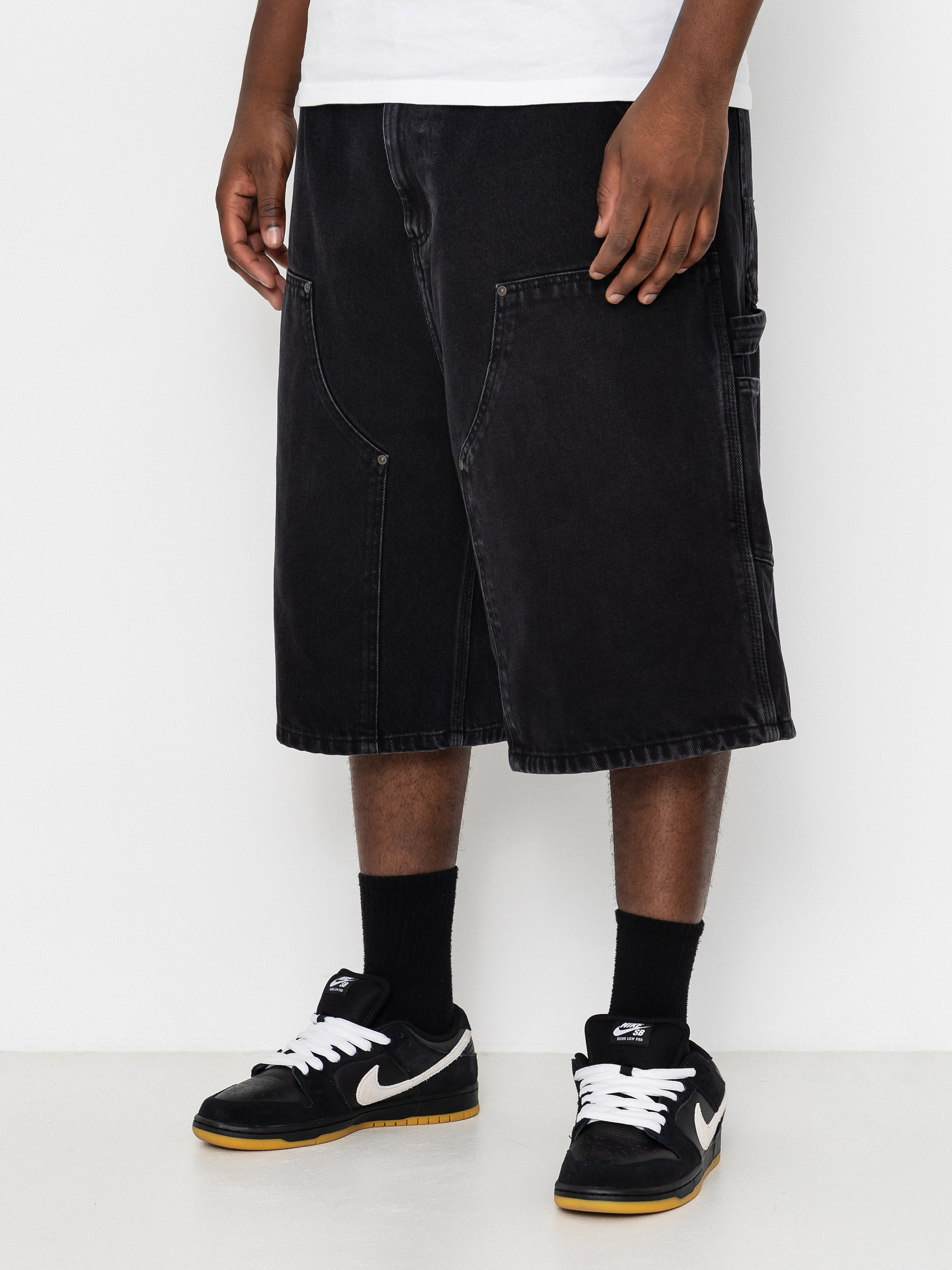 Szorty Carhartt WIP OG Double Knee (black stone washed)