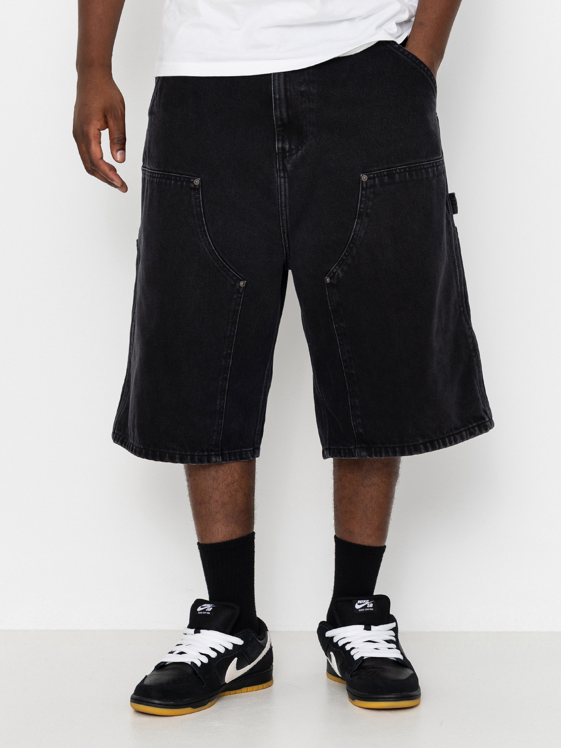 Szorty Carhartt WIP OG Double Knee (black stone washed)