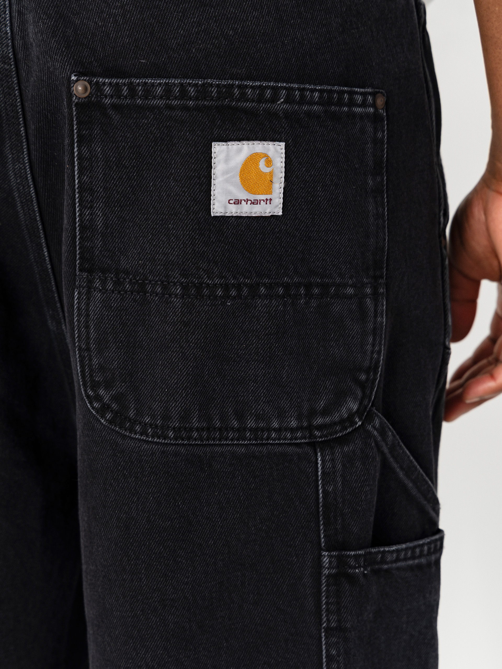Szorty Carhartt WIP OG Double Knee (black stone washed)