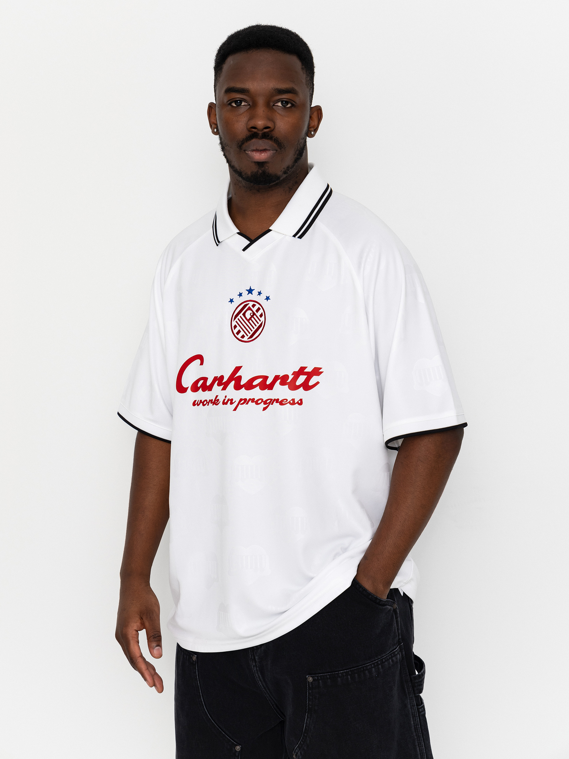 T-shirt Carhartt WIP Terrace Football (heart train jacquard white)