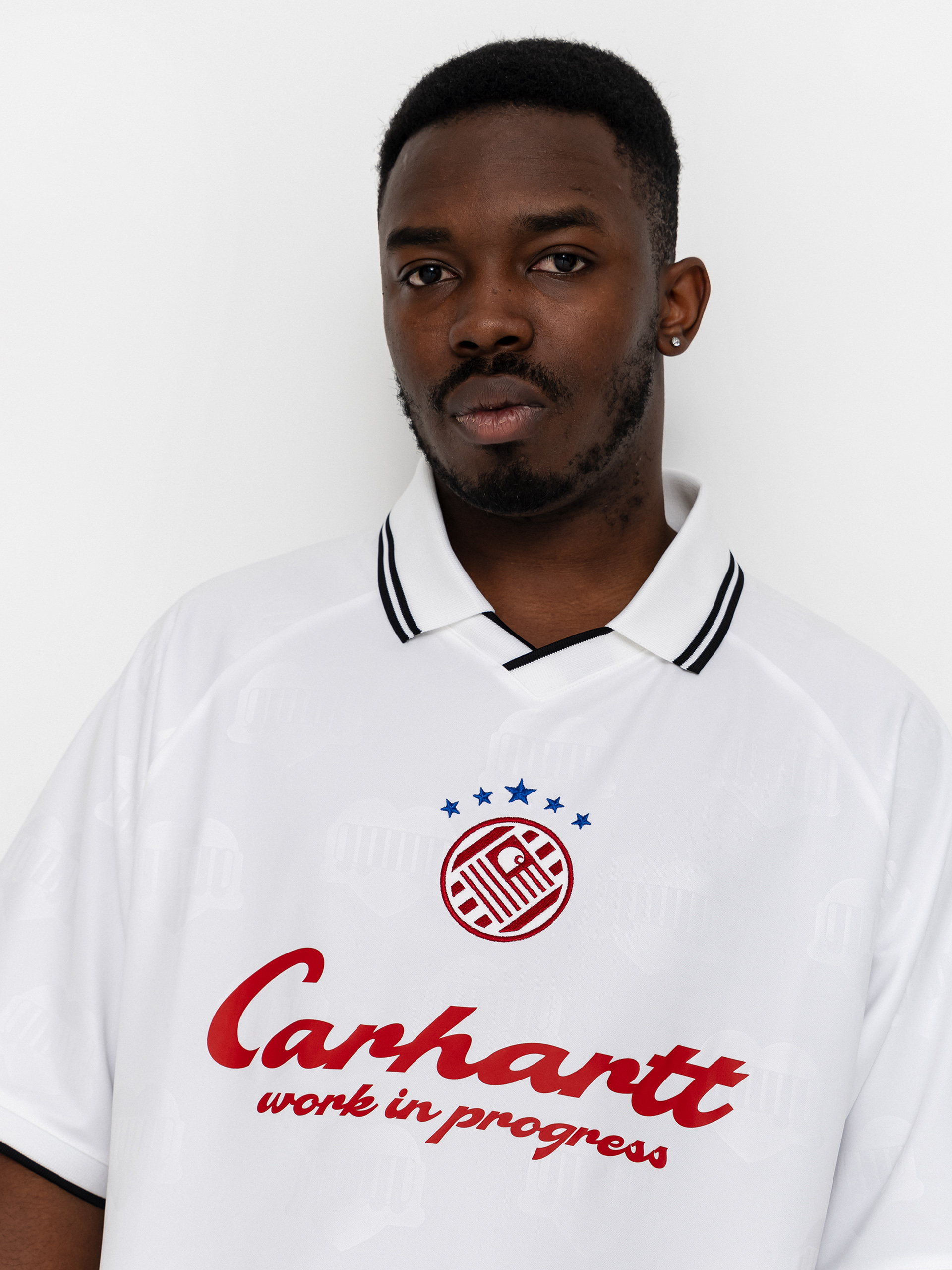 T-shirt Carhartt WIP Terrace Football (heart train jacquard white)