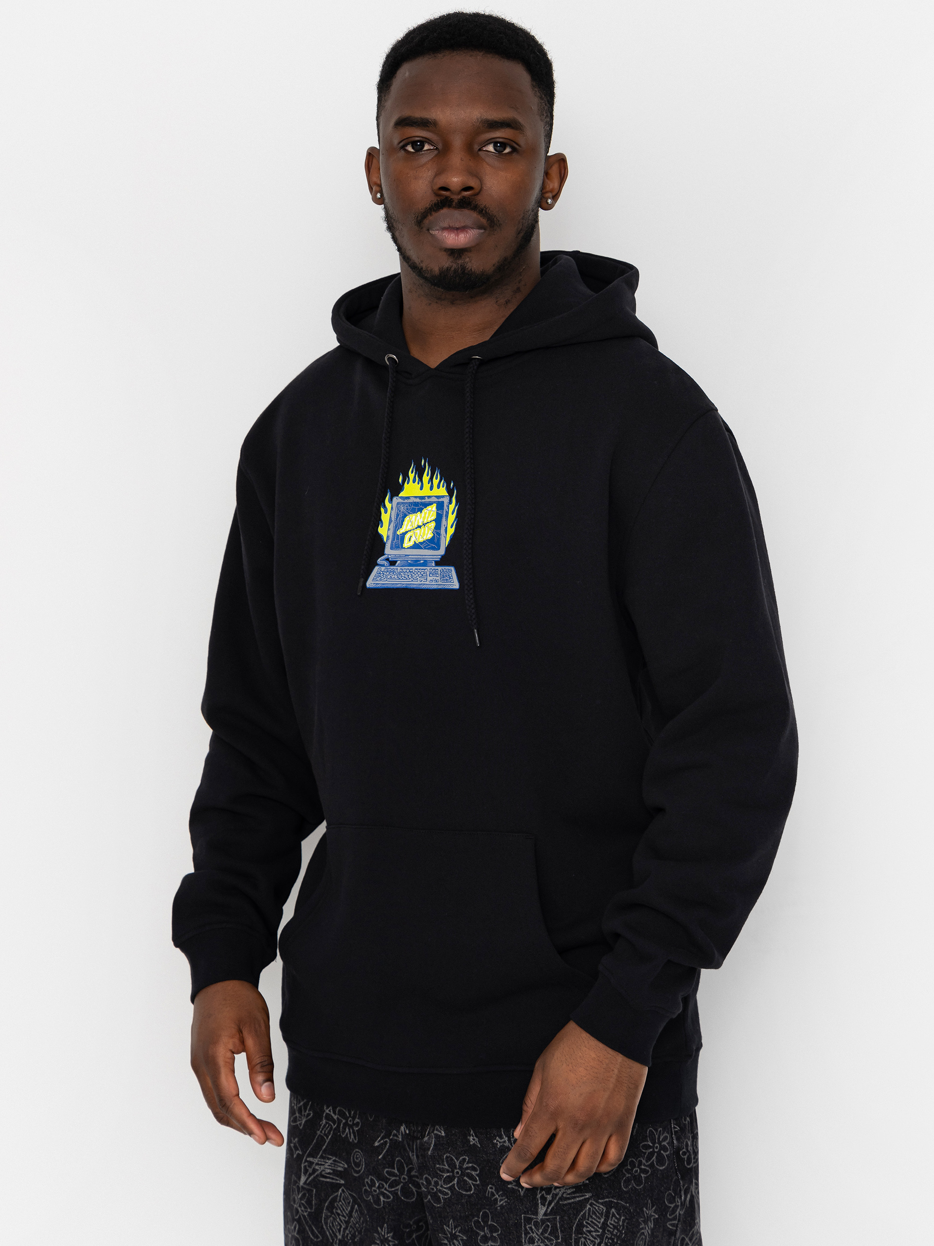 Bluza z kapturem Santa Cruz Self Destruct Centre HD (black)