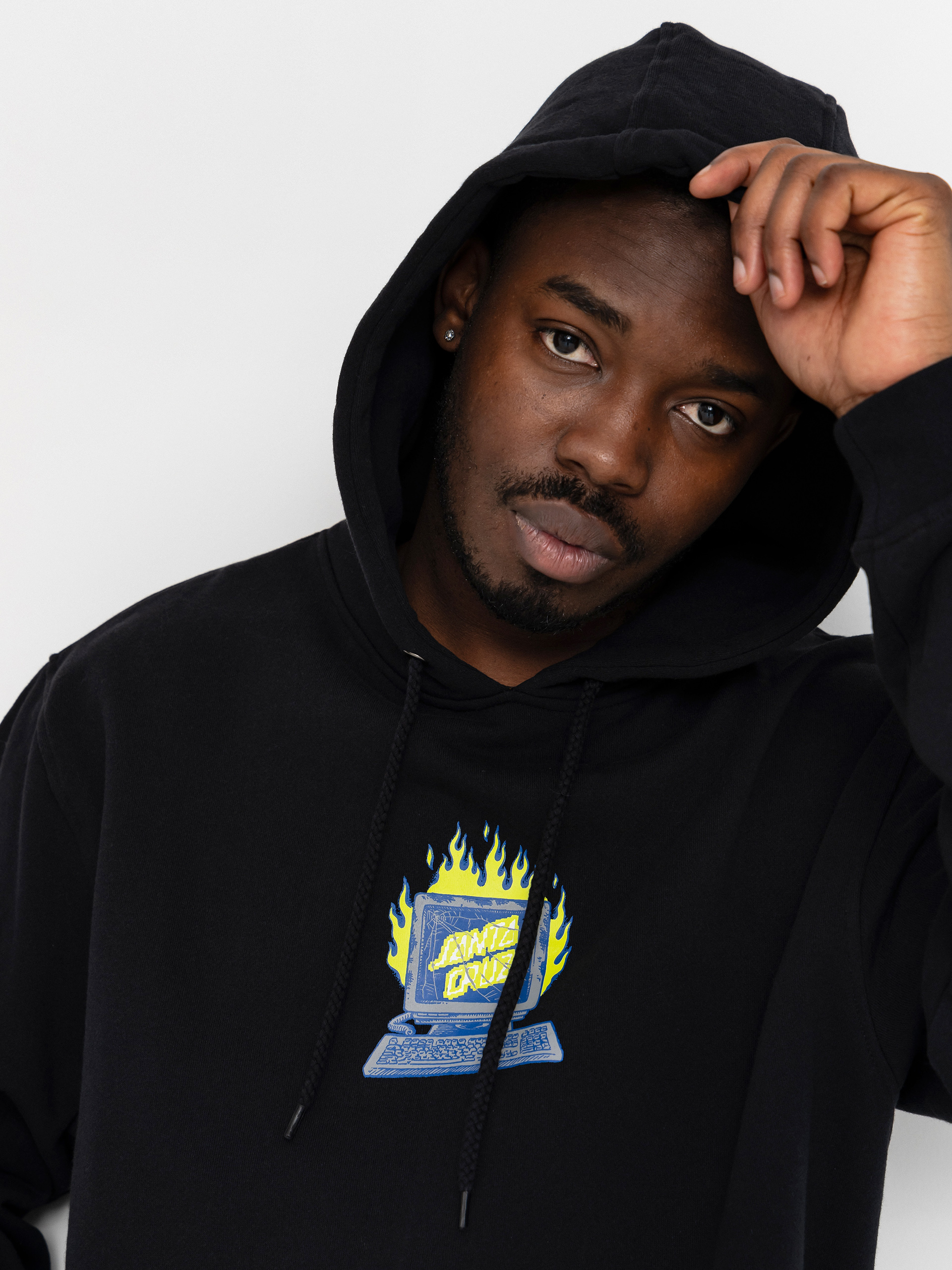 Bluza z kapturem Santa Cruz Self Destruct Centre HD (black)