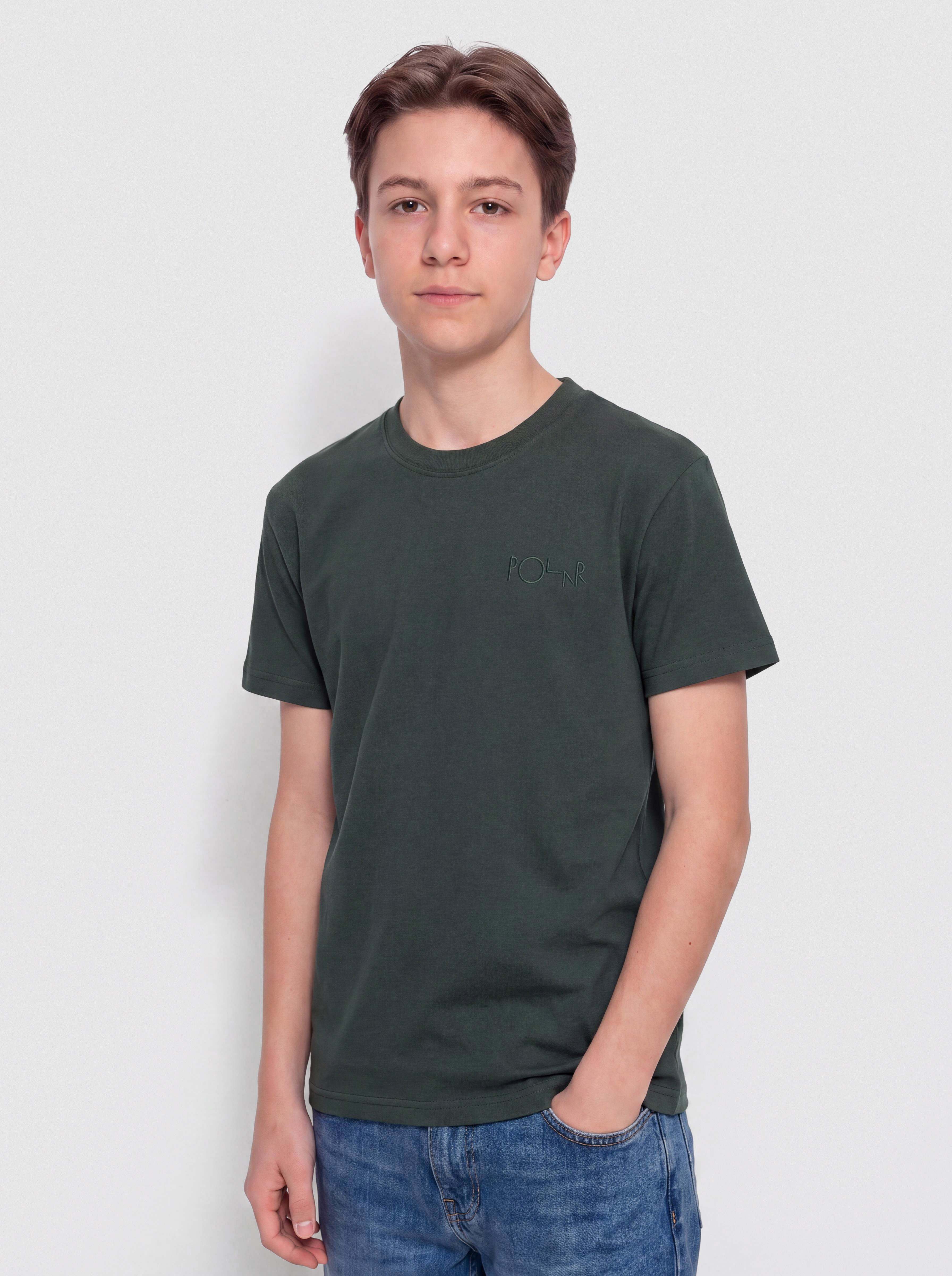 T-shirt Polar Skate Stroke Logo Junior JR (green)