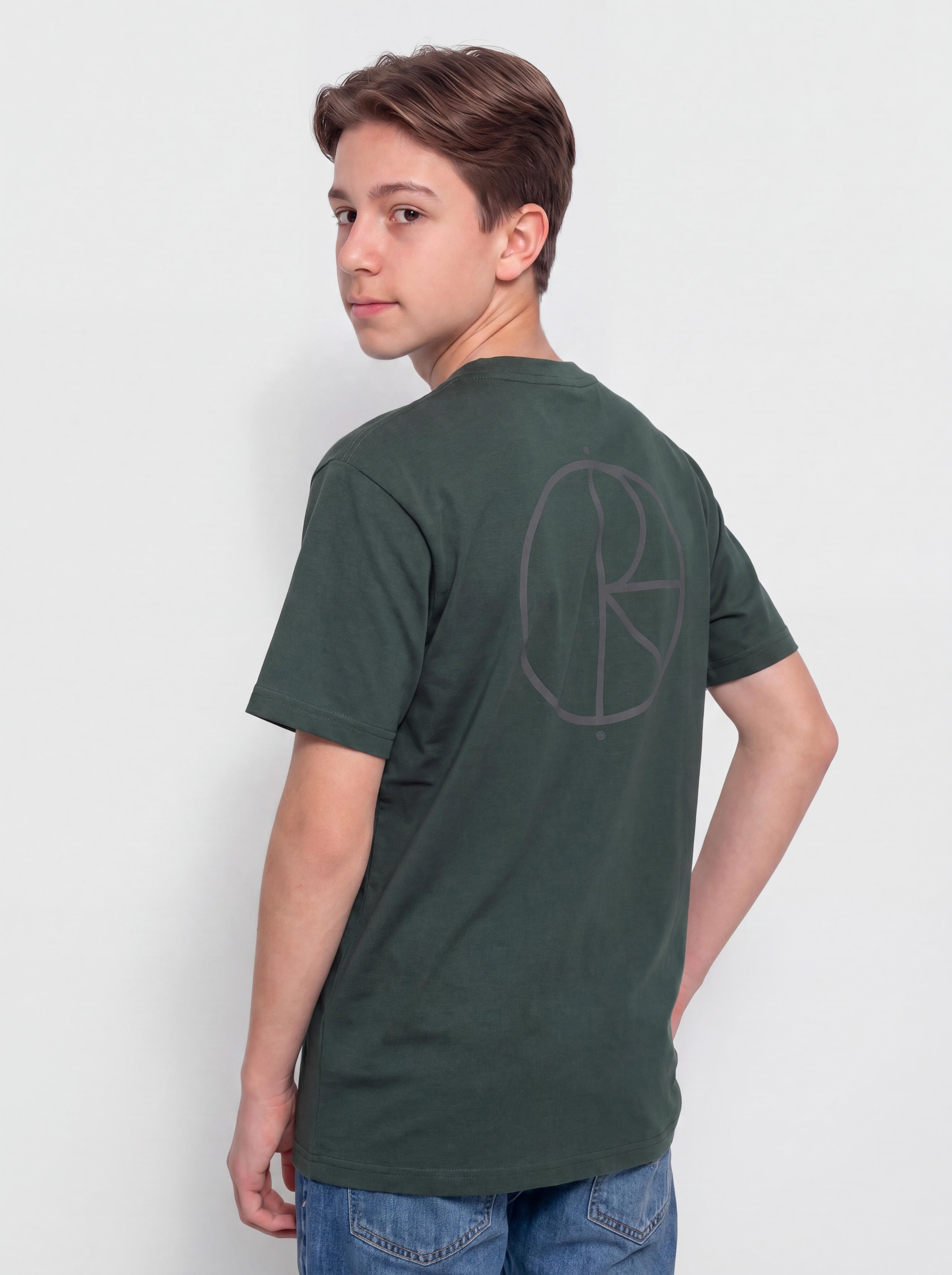 T-shirt Polar Skate Stroke Logo Junior JR (green)