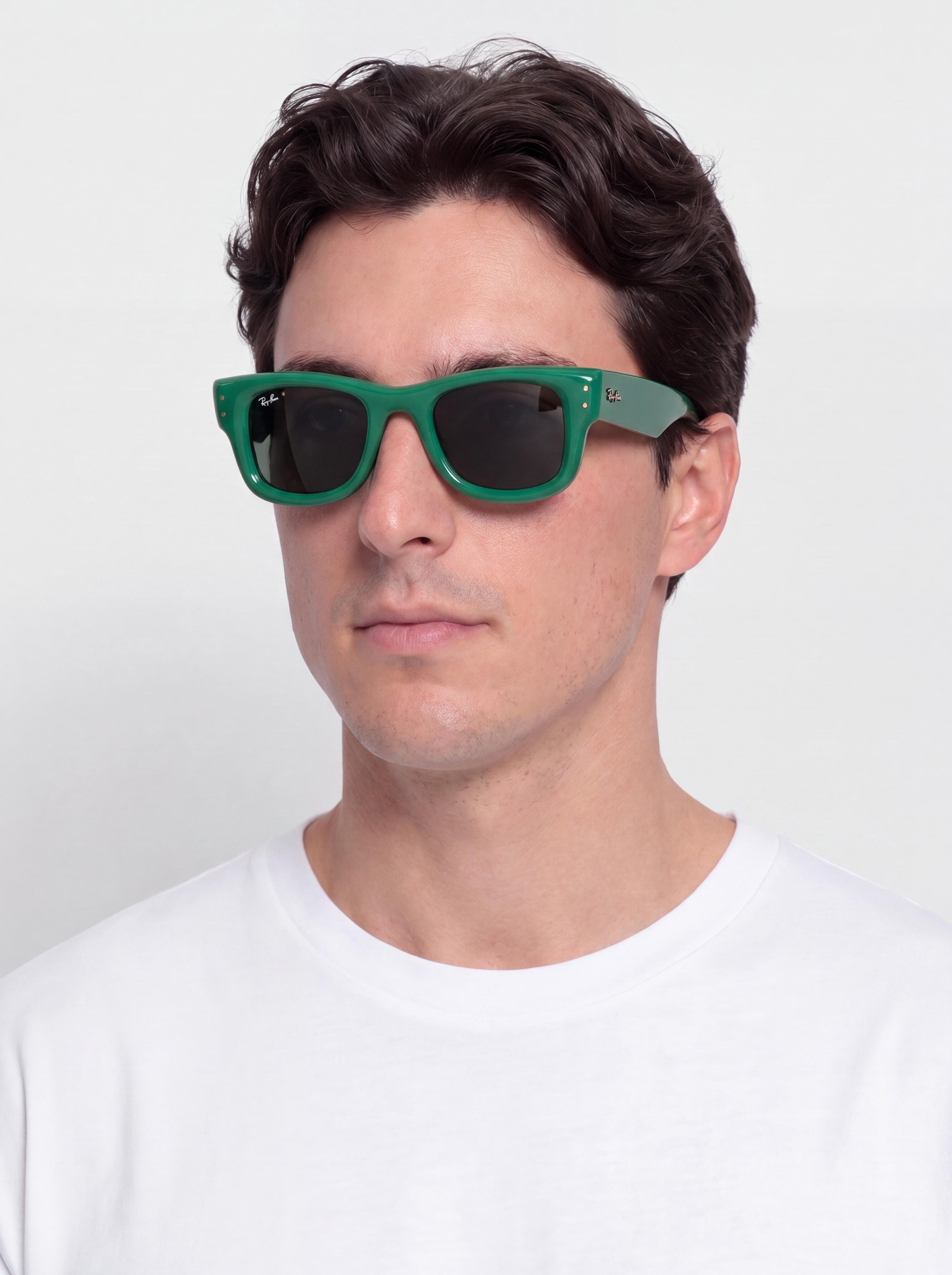 Okulary przeciwsłoneczne Ray-Ban Wayfarer Puffer (polerowany zielony/ultra czarny)
