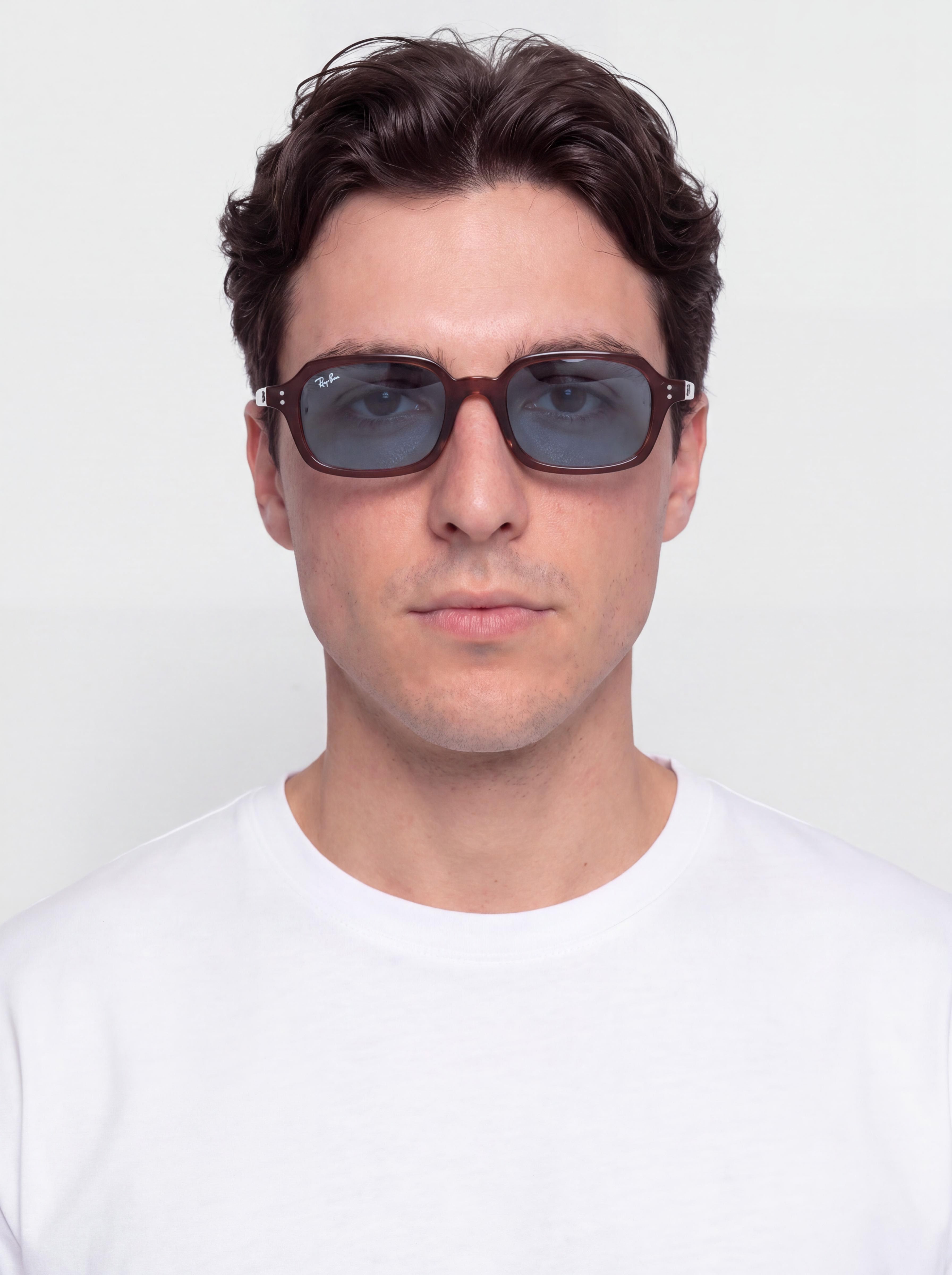 Okulary przeciwsu0142oneczne Ray-Ban Zuri (polerowany zardzewiau0142y bru0105zowy/niebieski)