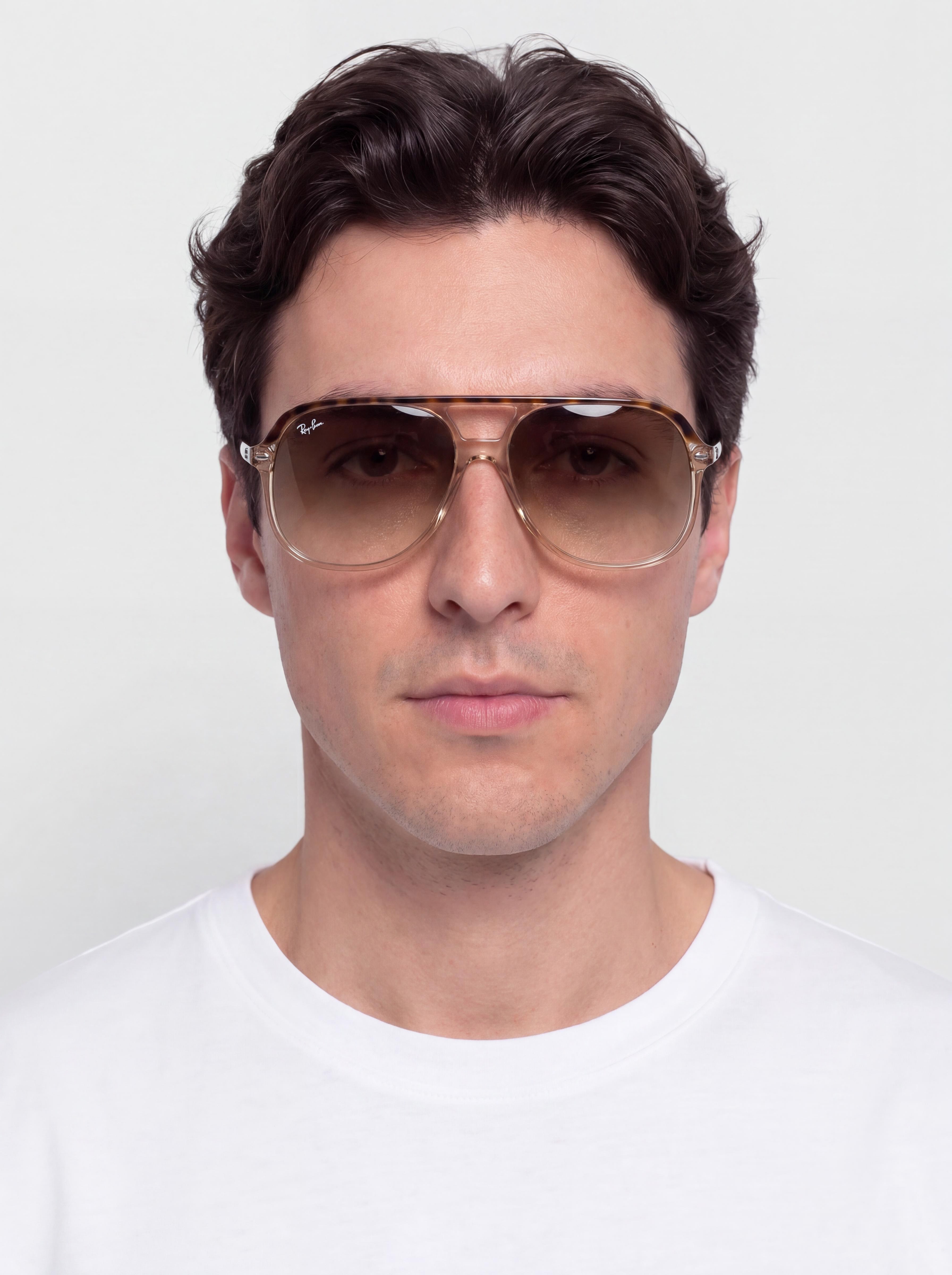 Okulary przeciwsłoneczne Ray-Ban Bill (polerowany hawana przezroczyste brązowe/jasnobrązowy gradalny)
