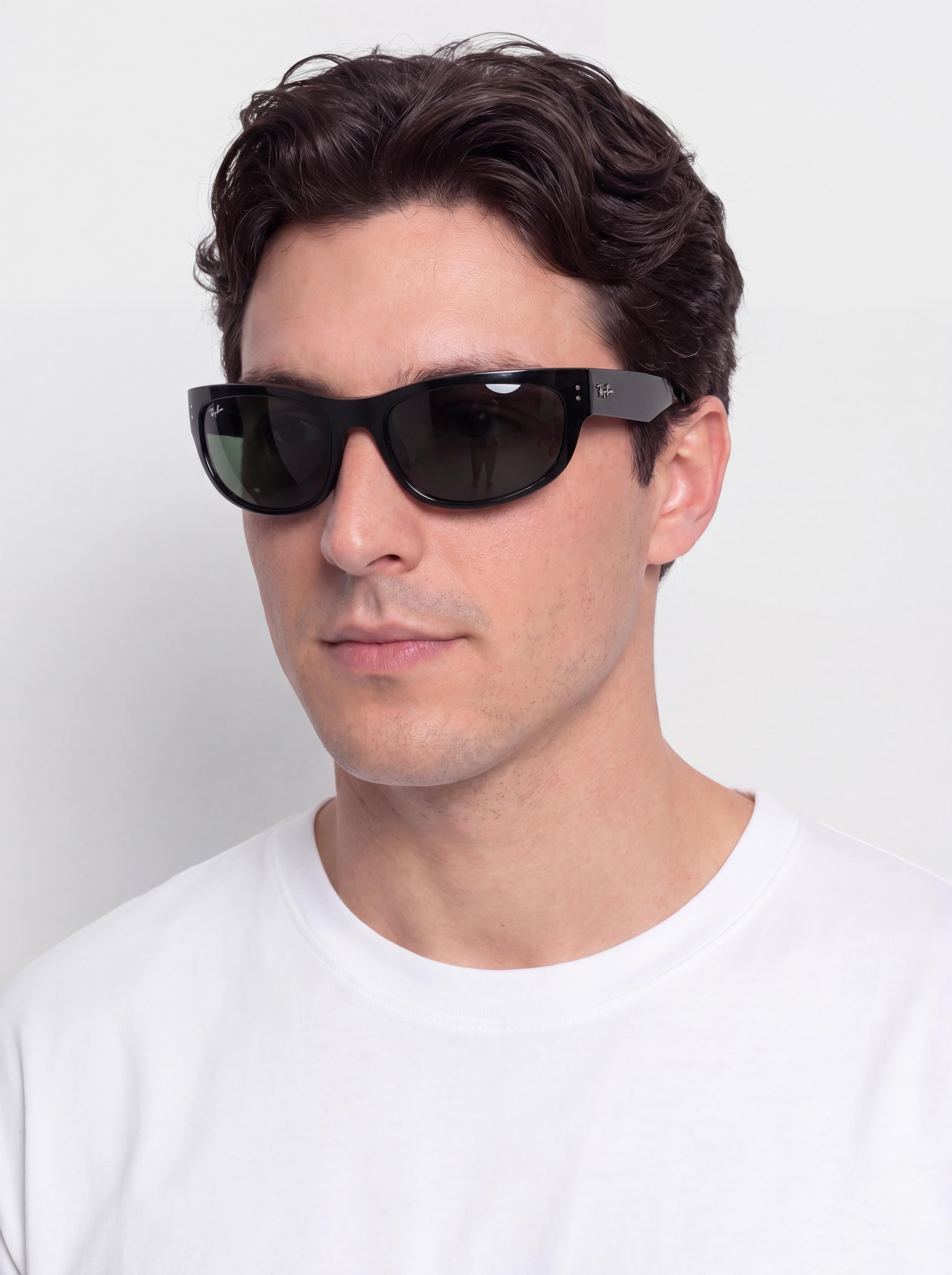 Okulary przeciwsłoneczne Ray-Ban Mega Balorama (polerowany czarny/zielone g-15)