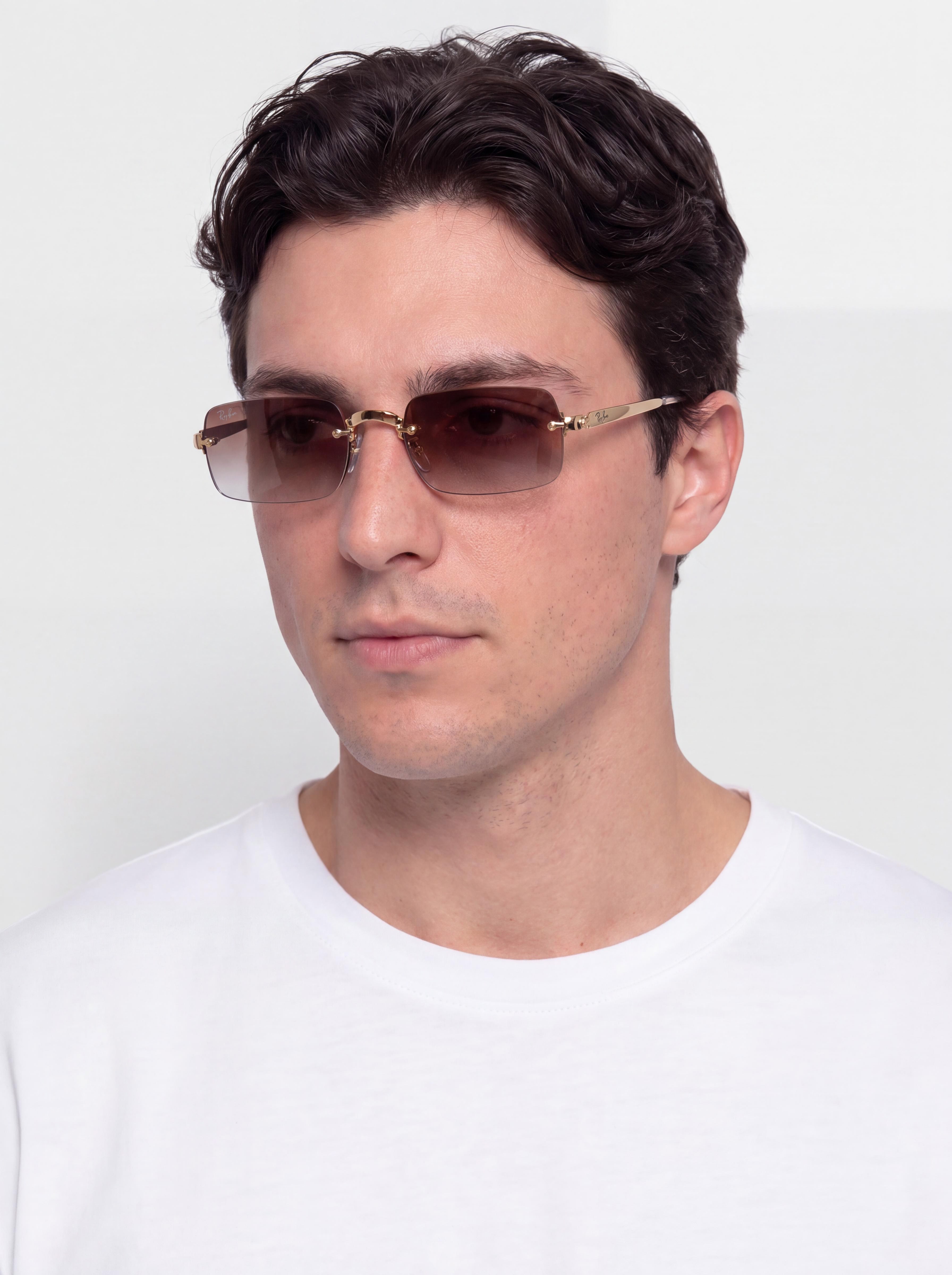 Okulary przeciwsłoneczne Ray-Ban Rb3928 By A$Ap Rocky (polerowany złoto arista/przezroczysty ciemnopurpurowy gradalny)