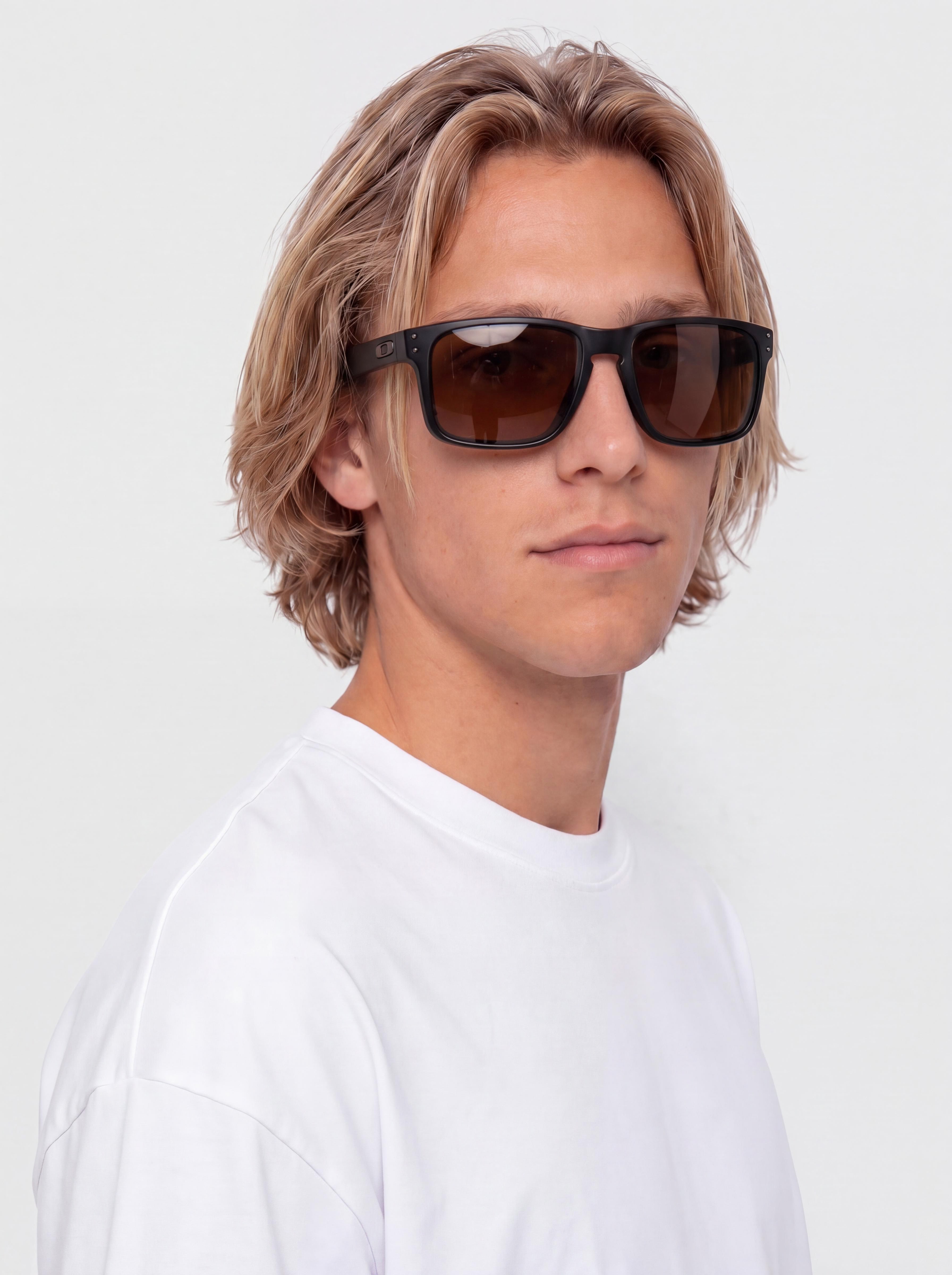 Okulary przeciwsłoneczne Oakley Holbrook (matte black/prizm tungsten polarized)