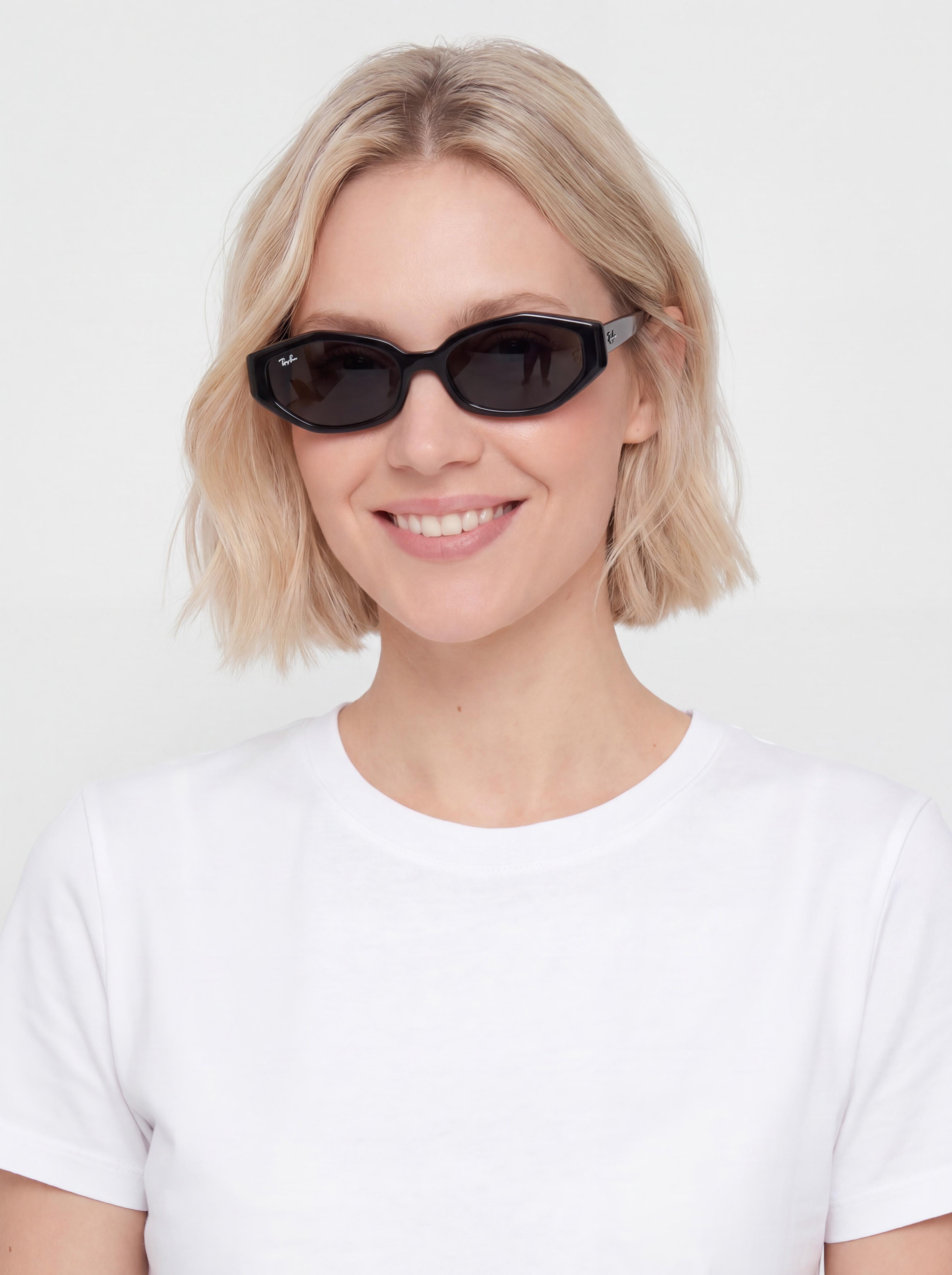 Okulary przeciwsłoneczne Ray-Ban Rb4473D (polerowany czarny/ciemnoszary)
