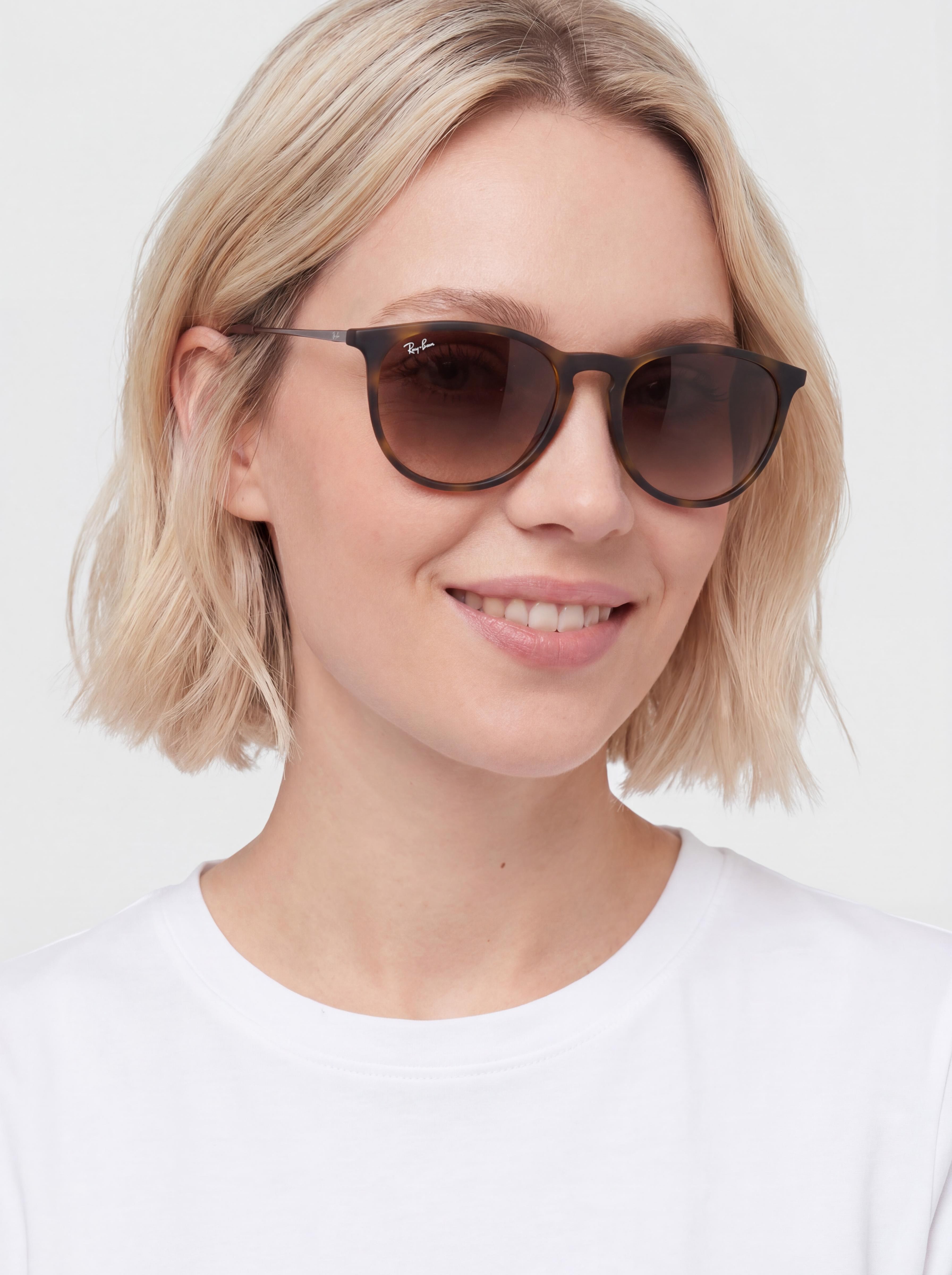 Okulary przeciwsu0142oneczne Ray-Ban Erika Classic (matowy havana/bru0105zowy)