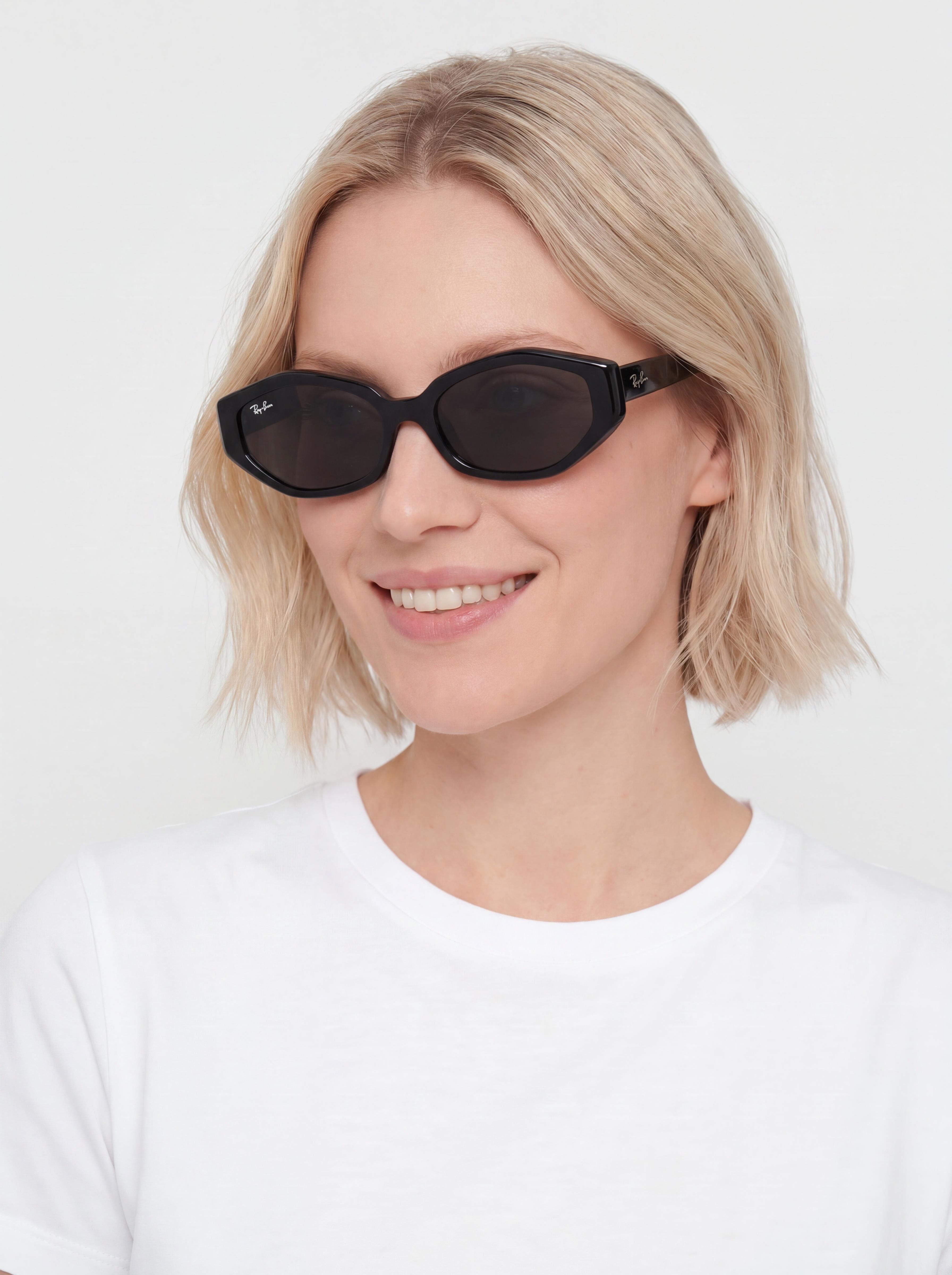 Okulary przeciwsłoneczne Ray-Ban Rb4473D (polerowany czarny/ciemnoszary)
