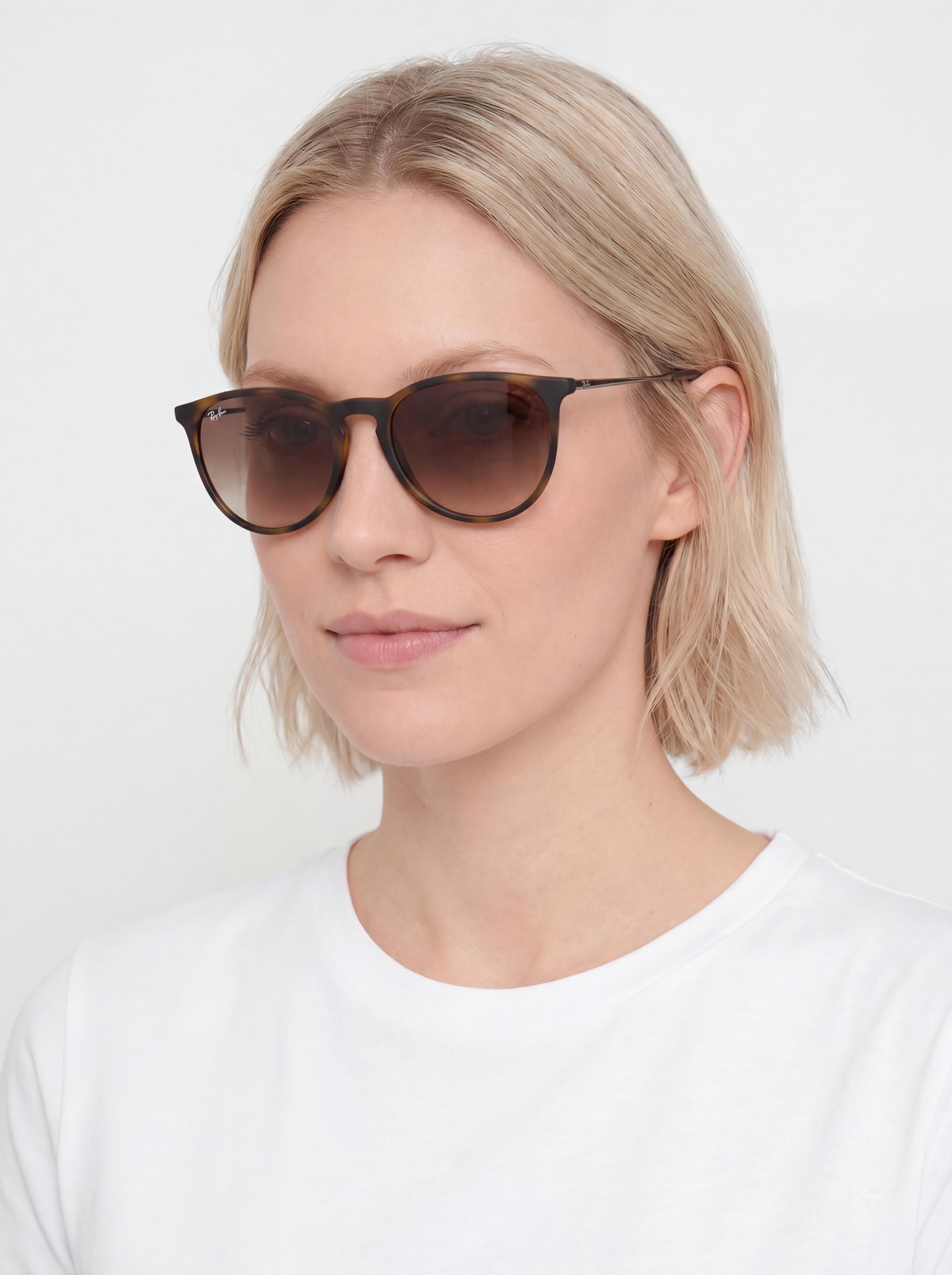 Okulary przeciwsłoneczne Ray-Ban Erika Classic (matowy havana/brązowy)