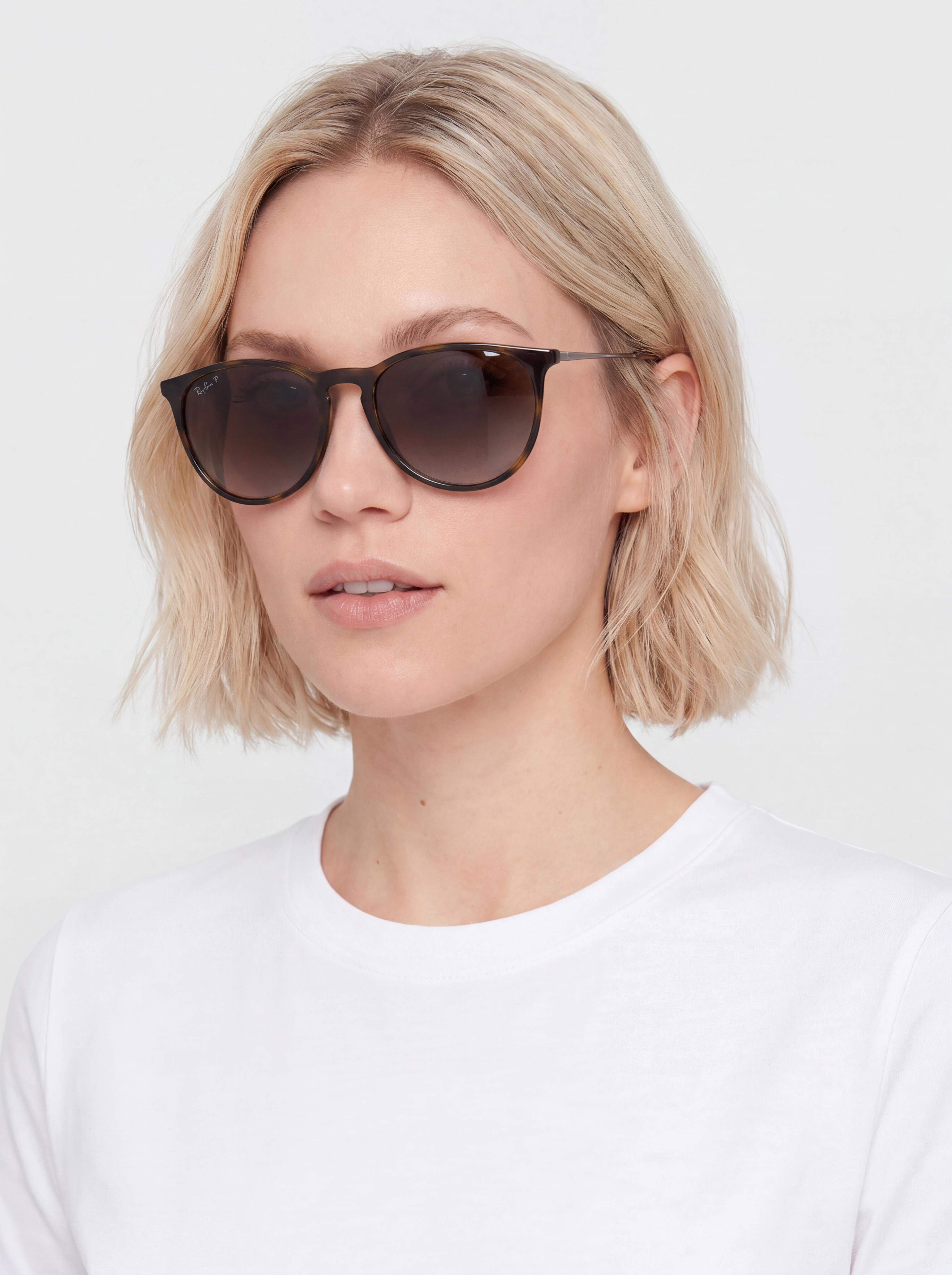 Okulary przeciwsłoneczne Ray-Ban Erika Classic (polerowany jasna havana/brązowe z polaryzacją)
