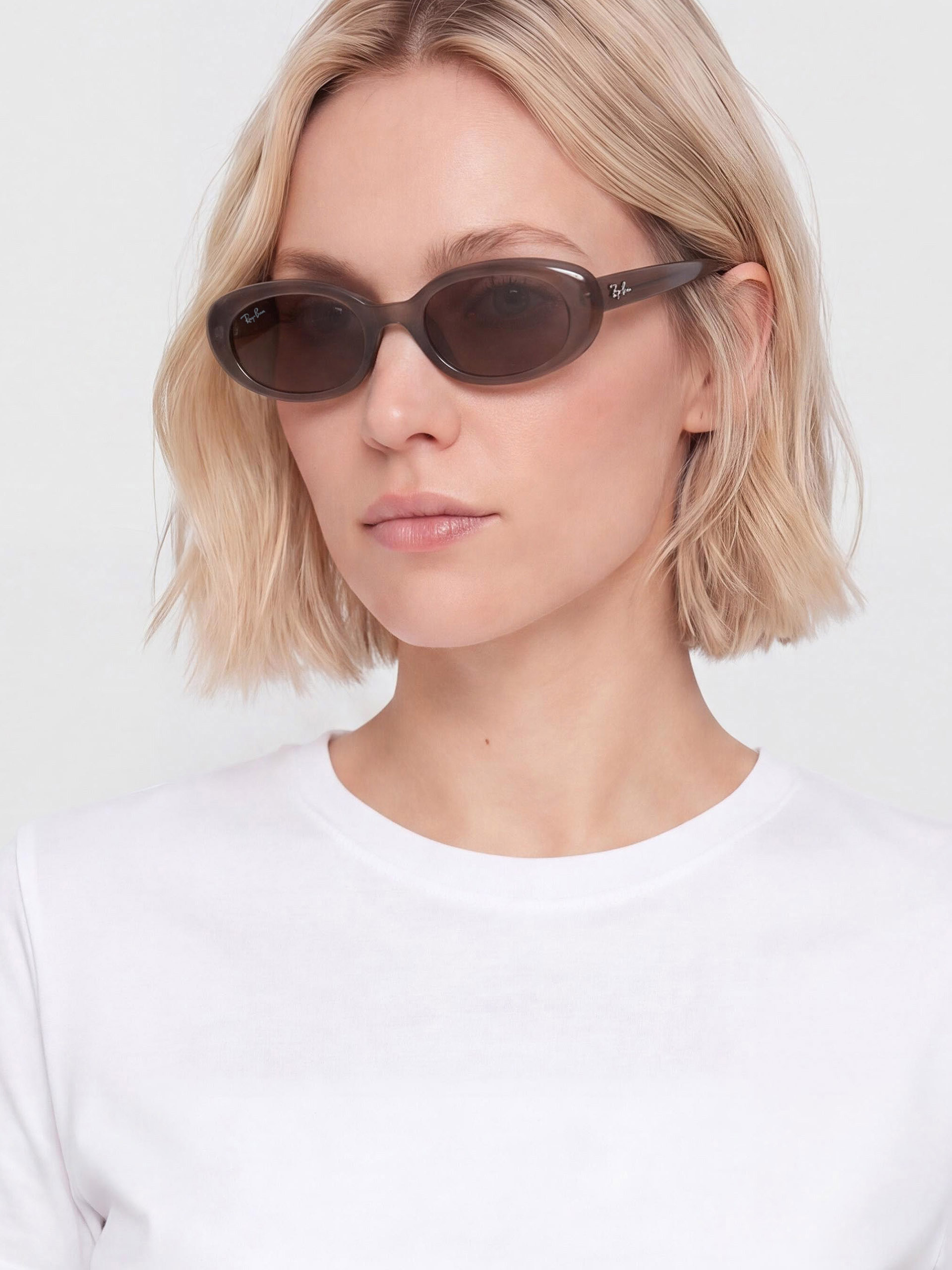Okulary przeciwsu0142oneczne Ray-Ban Rb4441D (matowy opalizuju0105cy bru0105zowy/ciemnobru0105zowy)