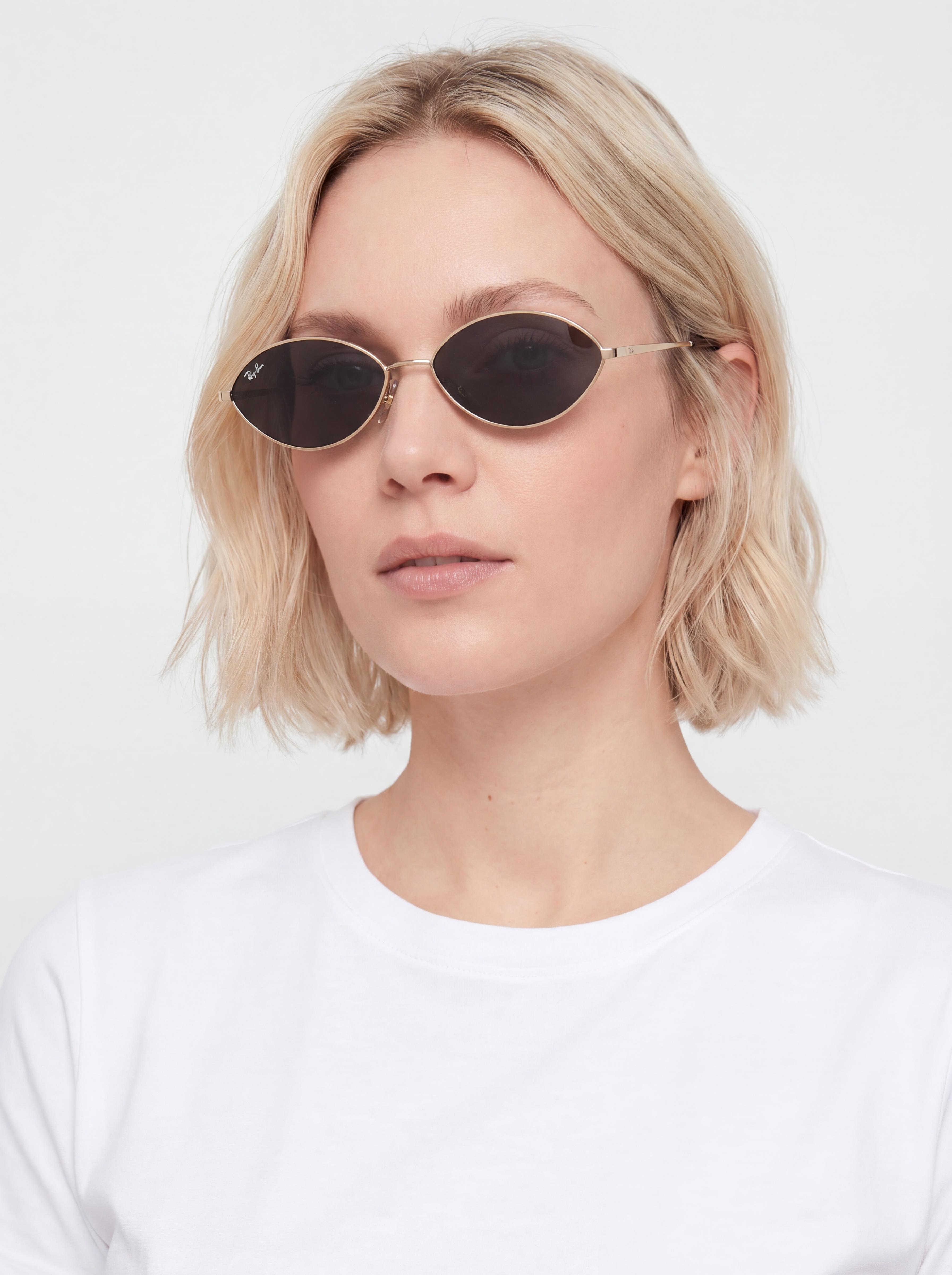 Okulary przeciwsłoneczne Ray-Ban Kai (polerowany jasne złoto/ciemnoszary)