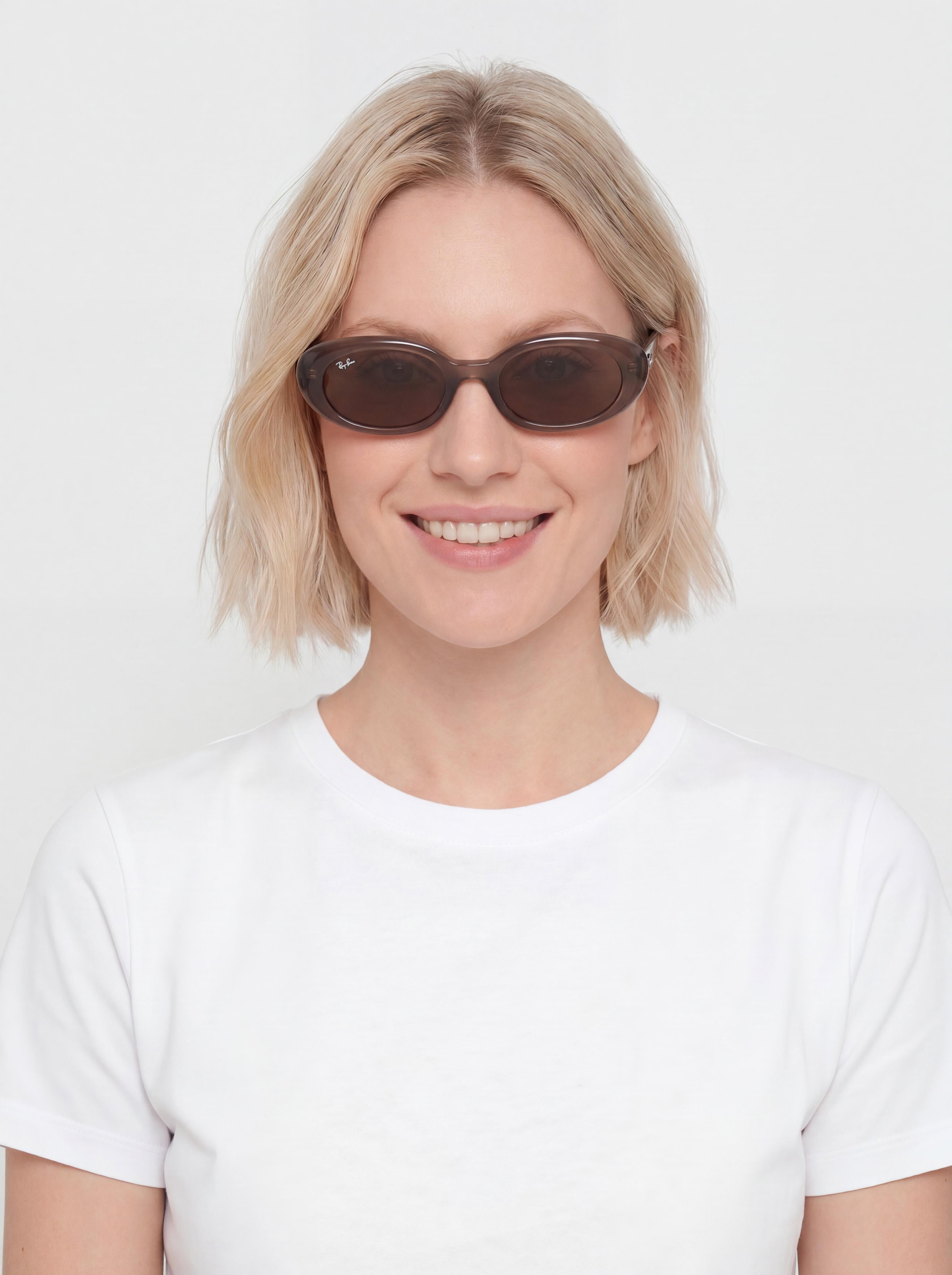 Okulary przeciwsłoneczne Ray-Ban Rb4441D (matowy opalizujący brązowy/ciemnobrązowy)