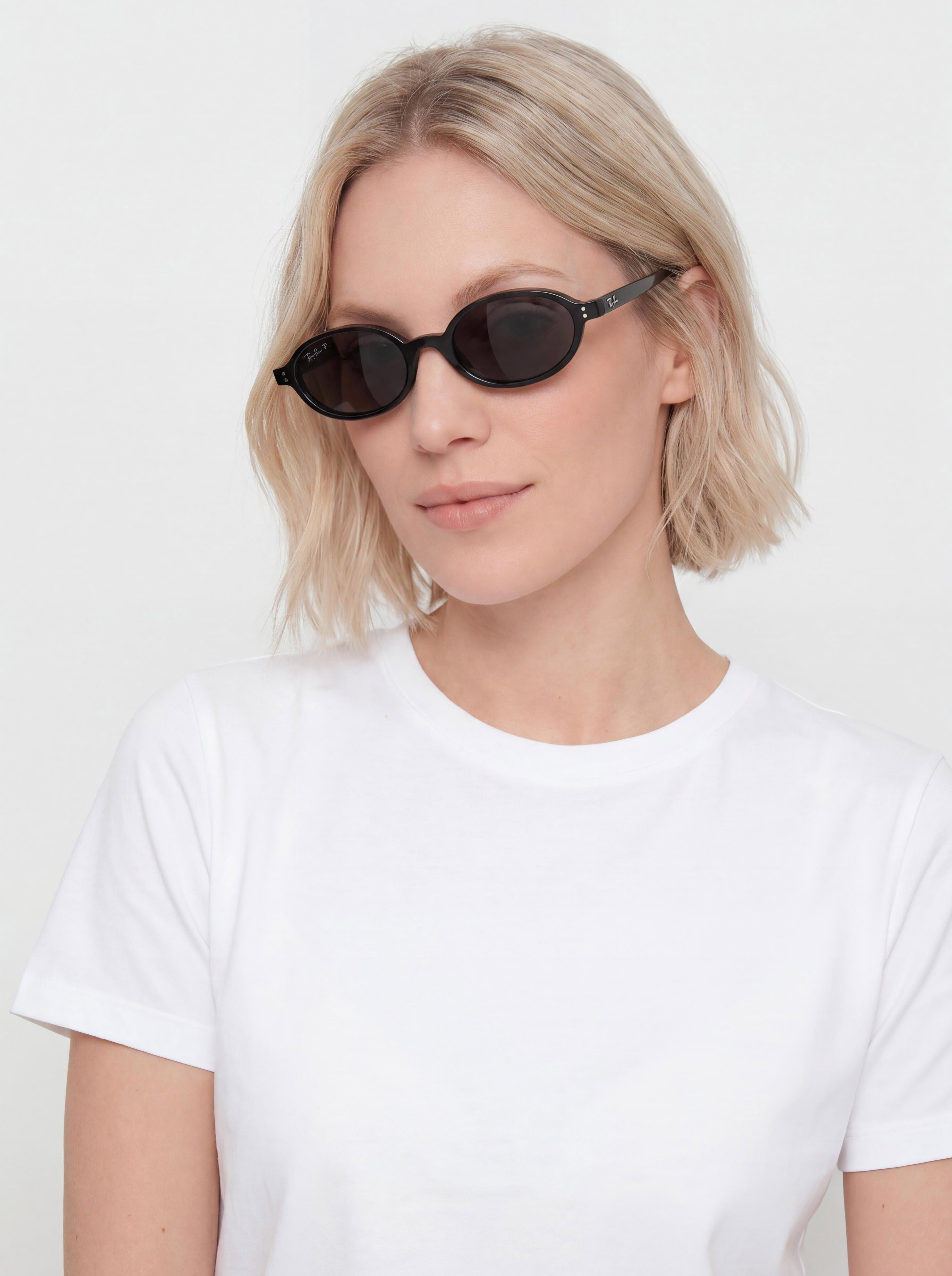 Okulary przeciwsłoneczne Ray-Ban Khal (polerowany czarny/polaryzacyjne ciemnoszary)